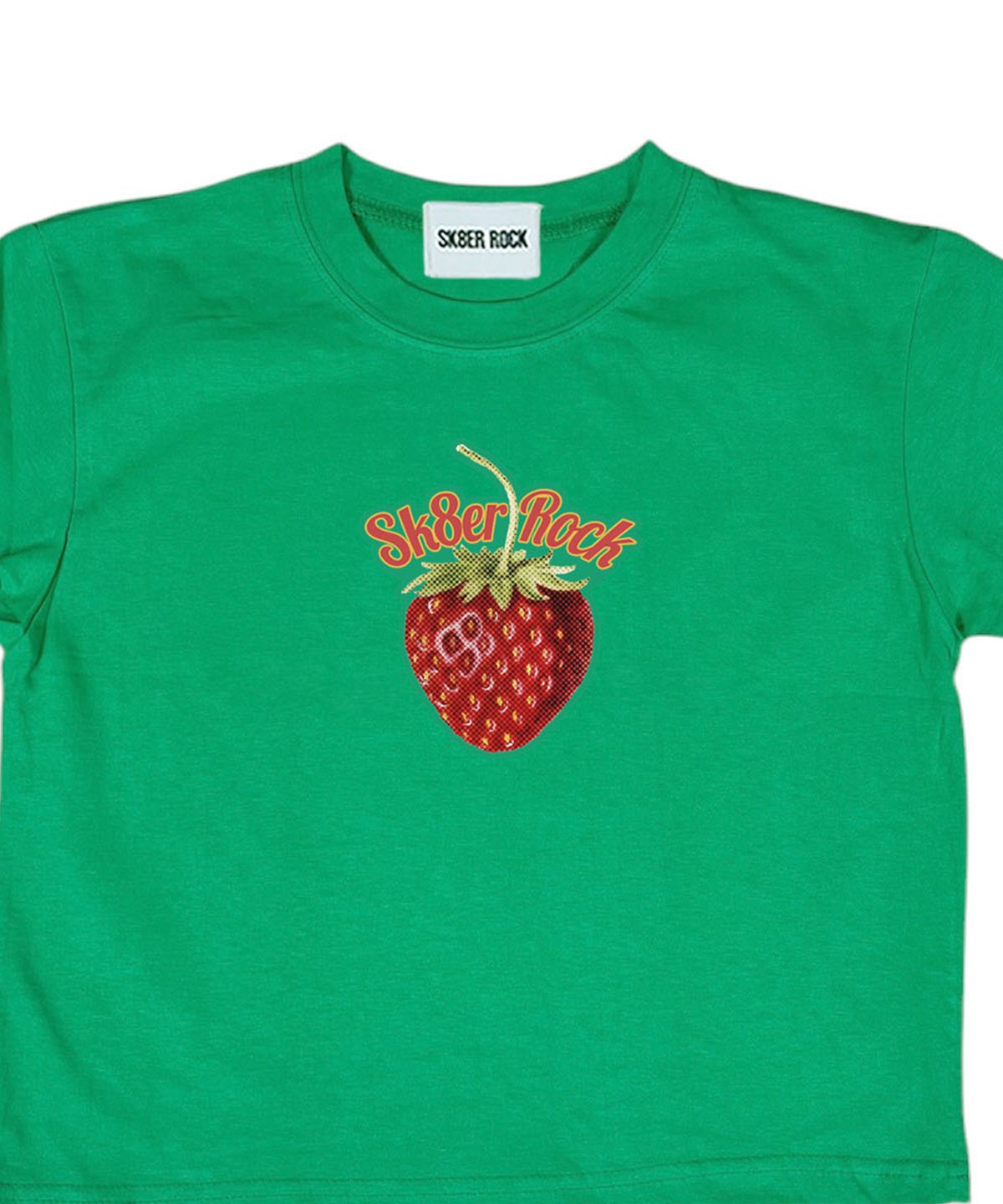 스케이터락(SK8ER ROCK) Strawberry Crop T-Shirt ((green))