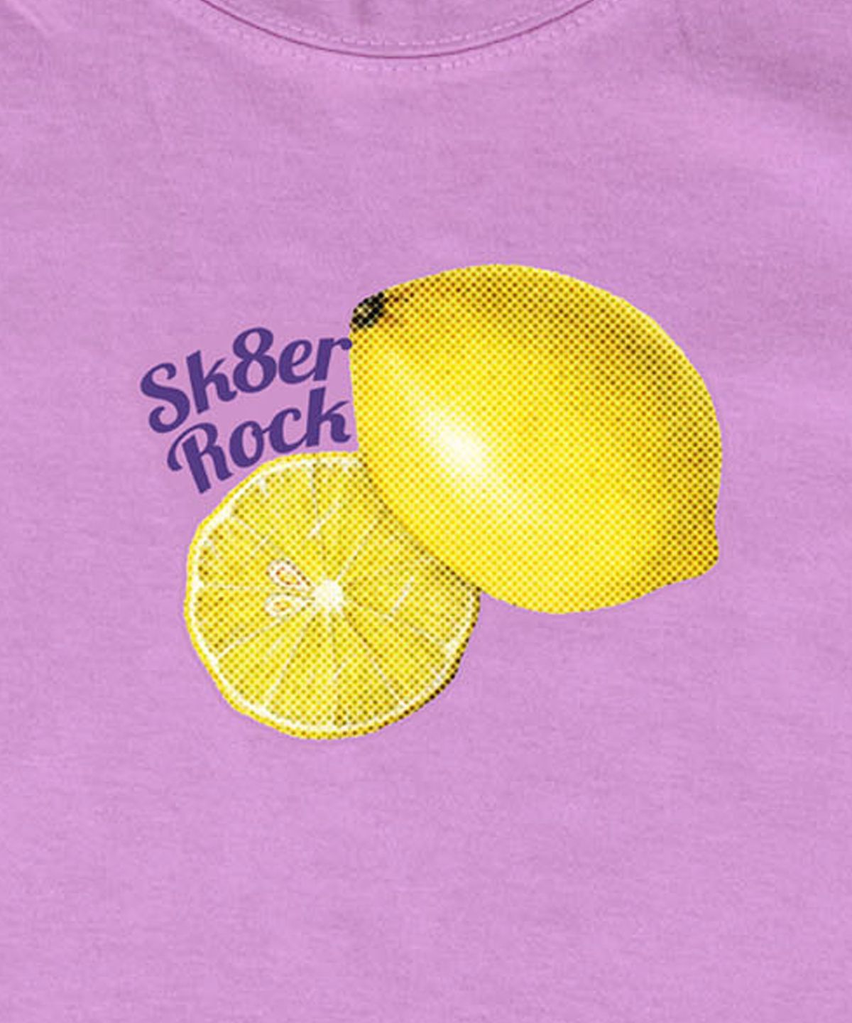 스케이터락(SK8ER ROCK) Lemon Crop T-Shirt ((lavender))