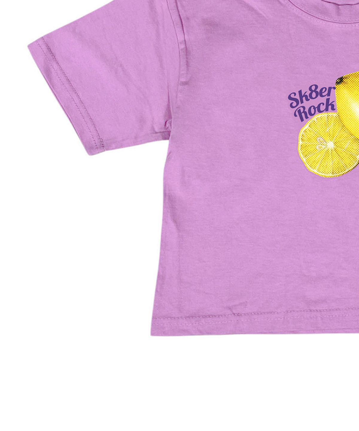 스케이터락(SK8ER ROCK) Lemon Crop T-Shirt ((lavender))