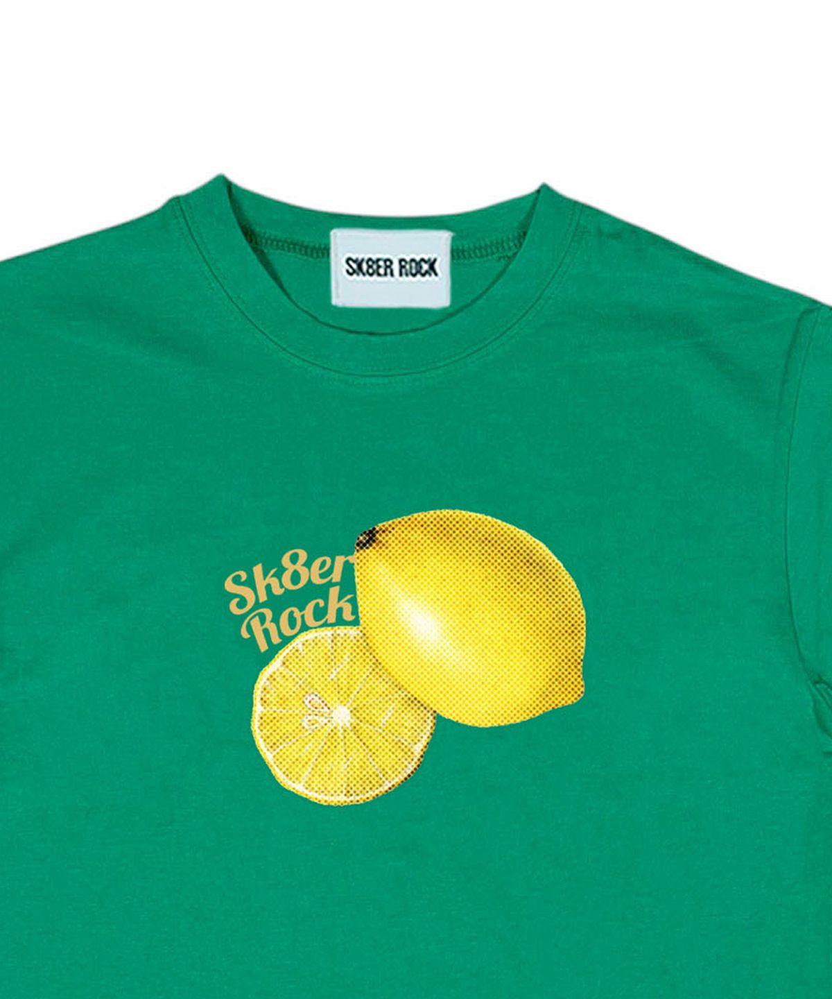 스케이터락(SK8ER ROCK) Lemon Crop T-Shirt ((dark green))
