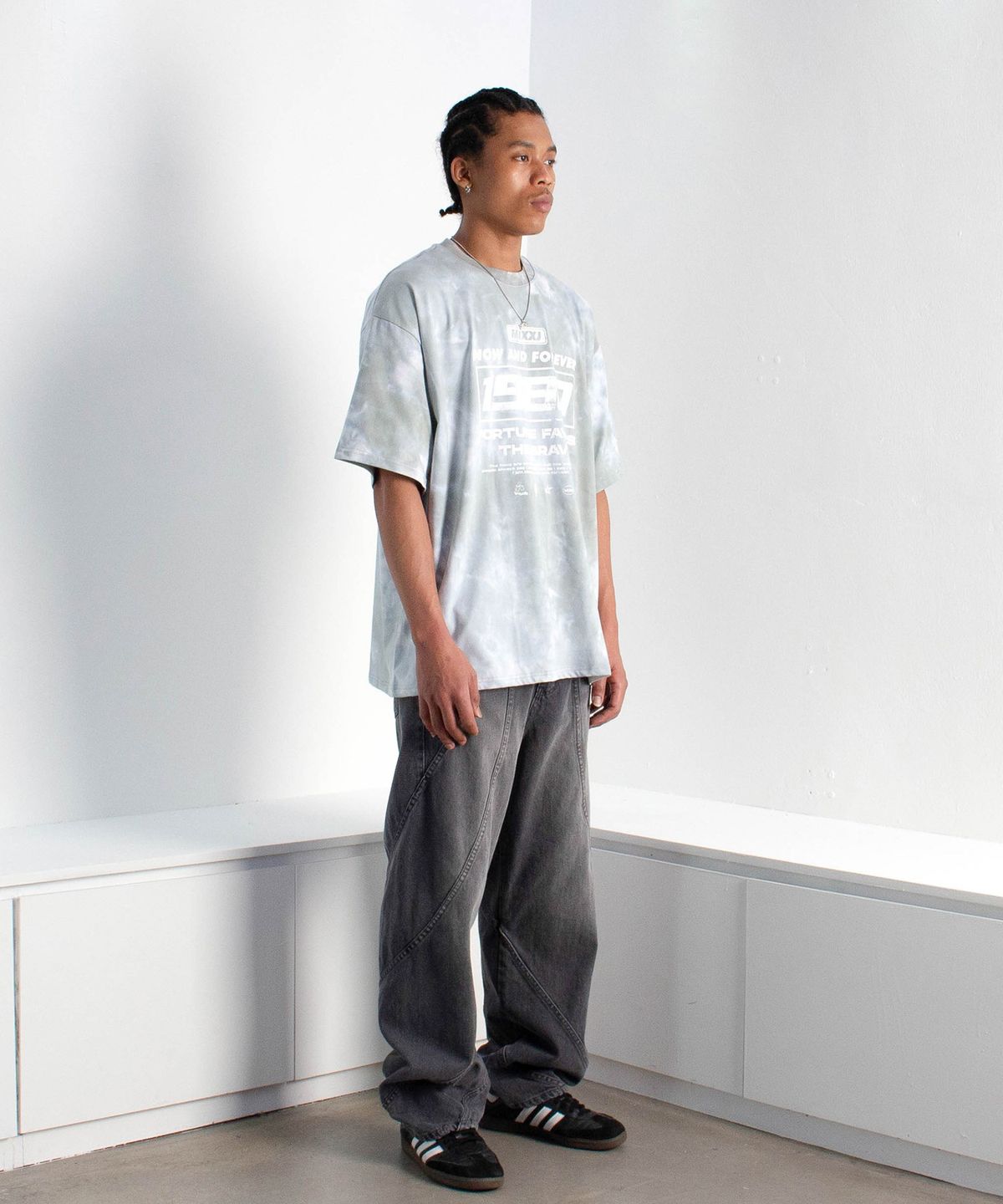 믹쓰제이(MIXXJ) TIEDYE 1980 TEE [GRAY]