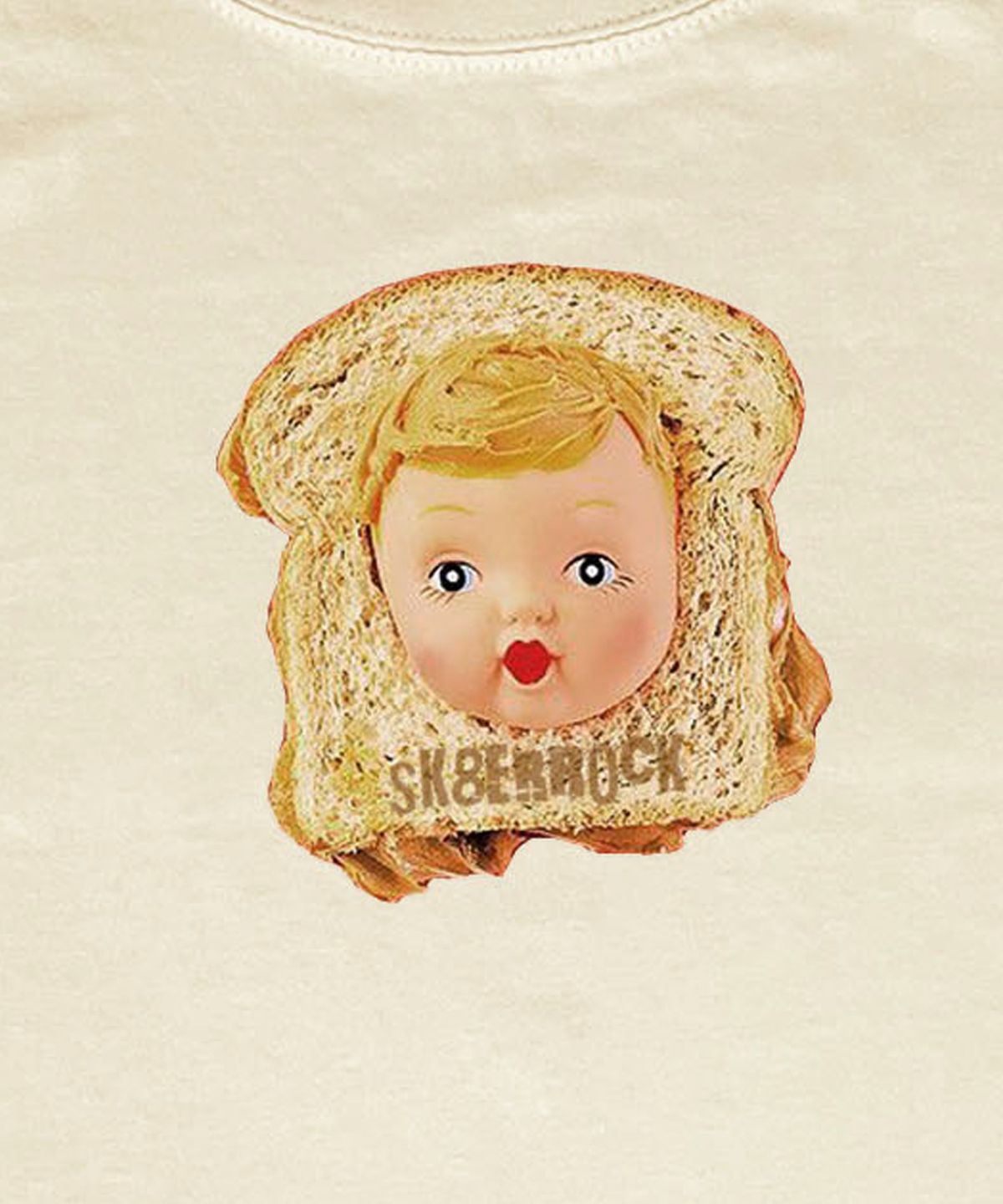 스케이터락(SK8ER ROCK) Toast Crop T-shirt ((cream))
