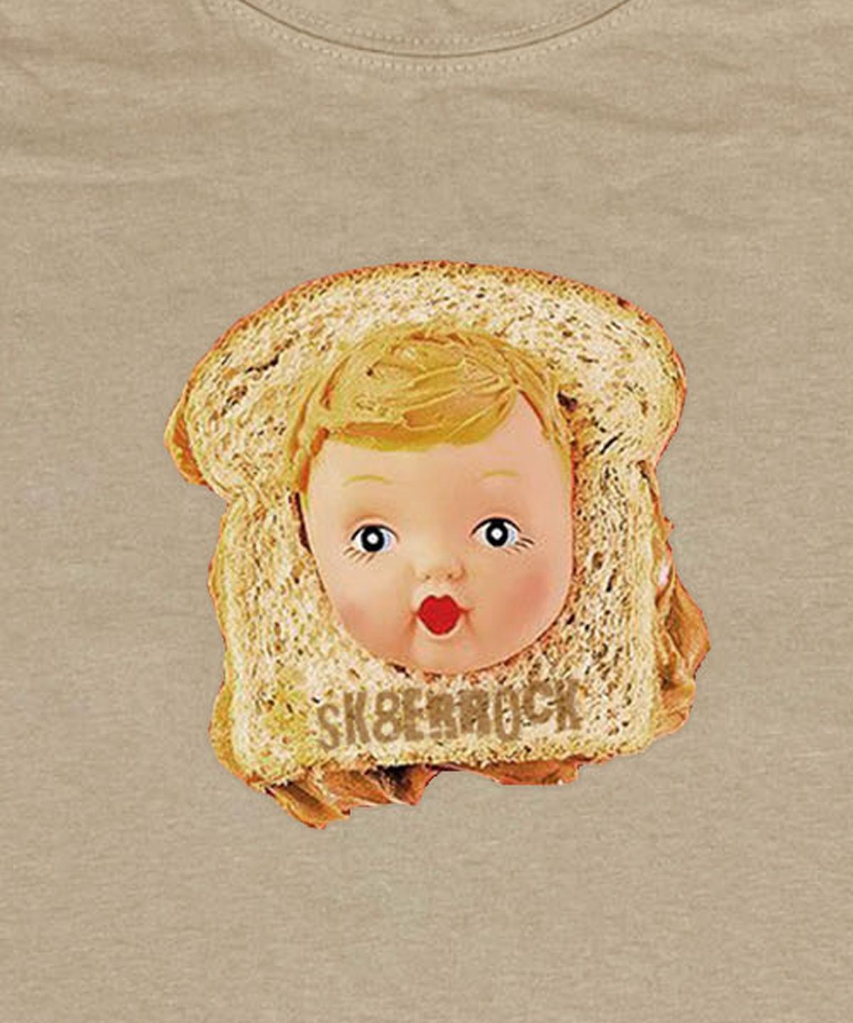 스케이터락(SK8ER ROCK) Toast Crop T-shirt ((beige))