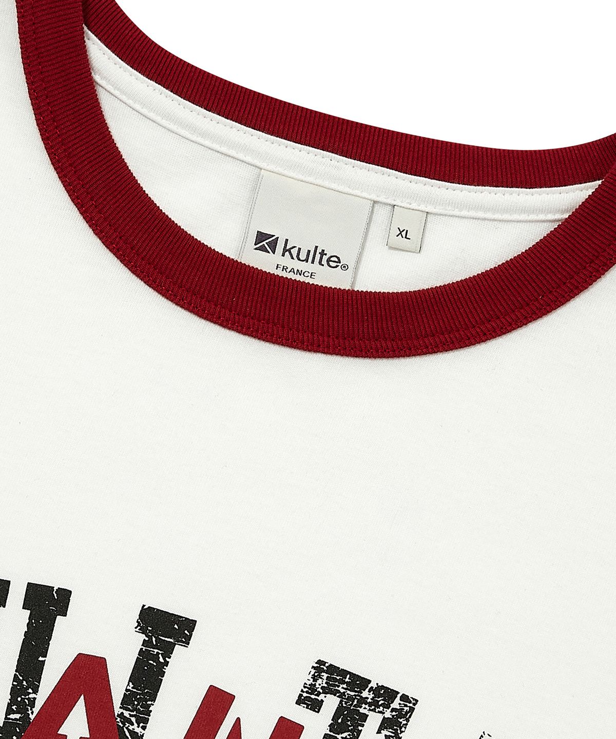 쿨트(KULTE) STAMP RINGER T-SHIRT WHITE