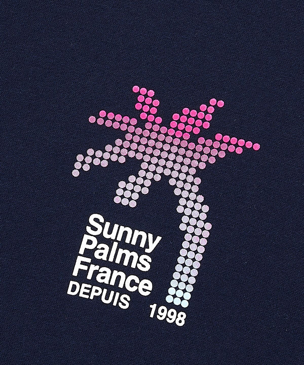 쿨트(KULTE) PIXEL PALM TREE T-SHIRT NAVY