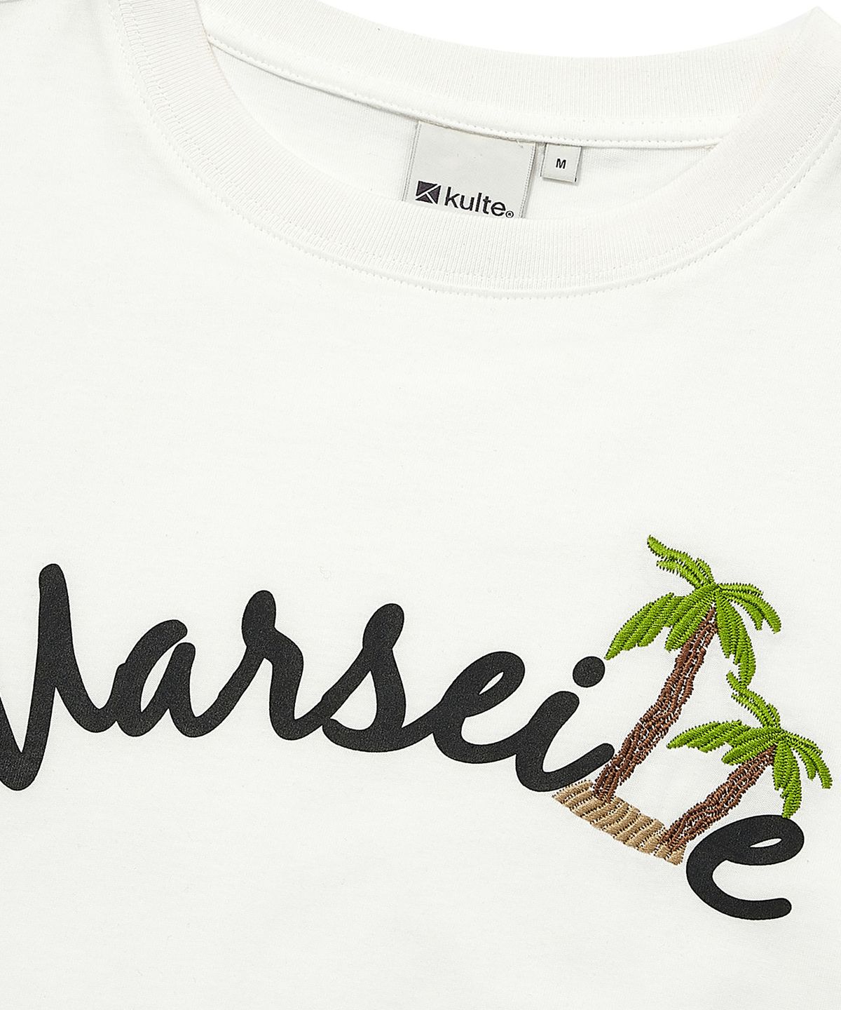 쿨트(KULTE) TWIN PALM TREE T-SHIRT WHITE