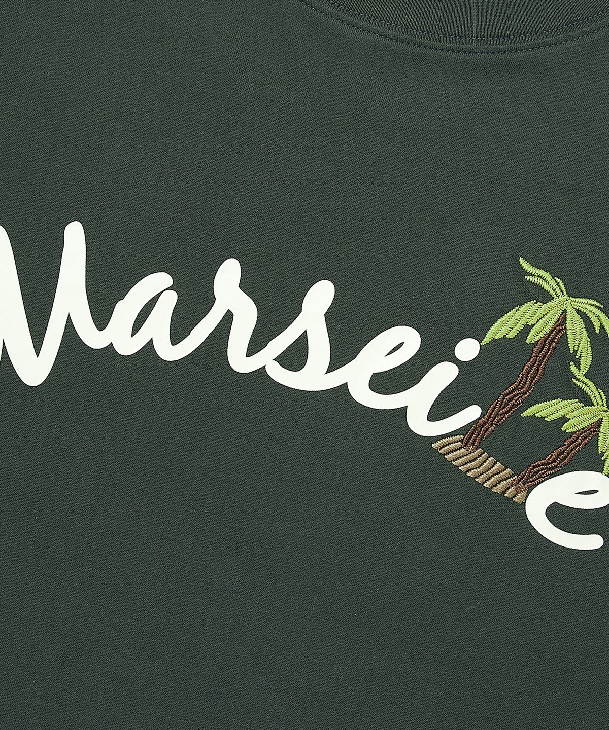 쿨트(KULTE) TWIN PALM TREE T-SHIRT KHAKI