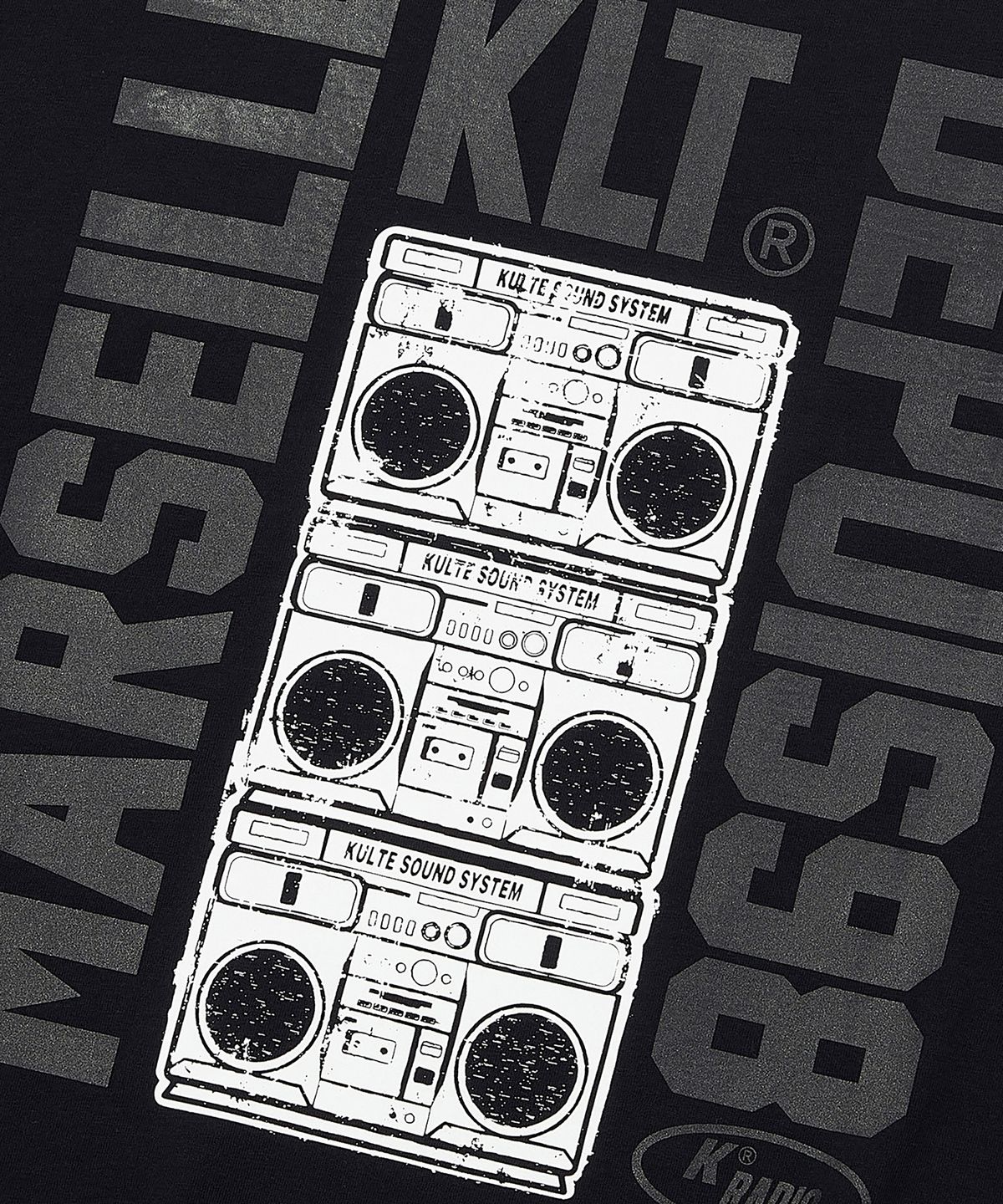 쿨트(KULTE) K-RADIO T-SHIRT BLACK