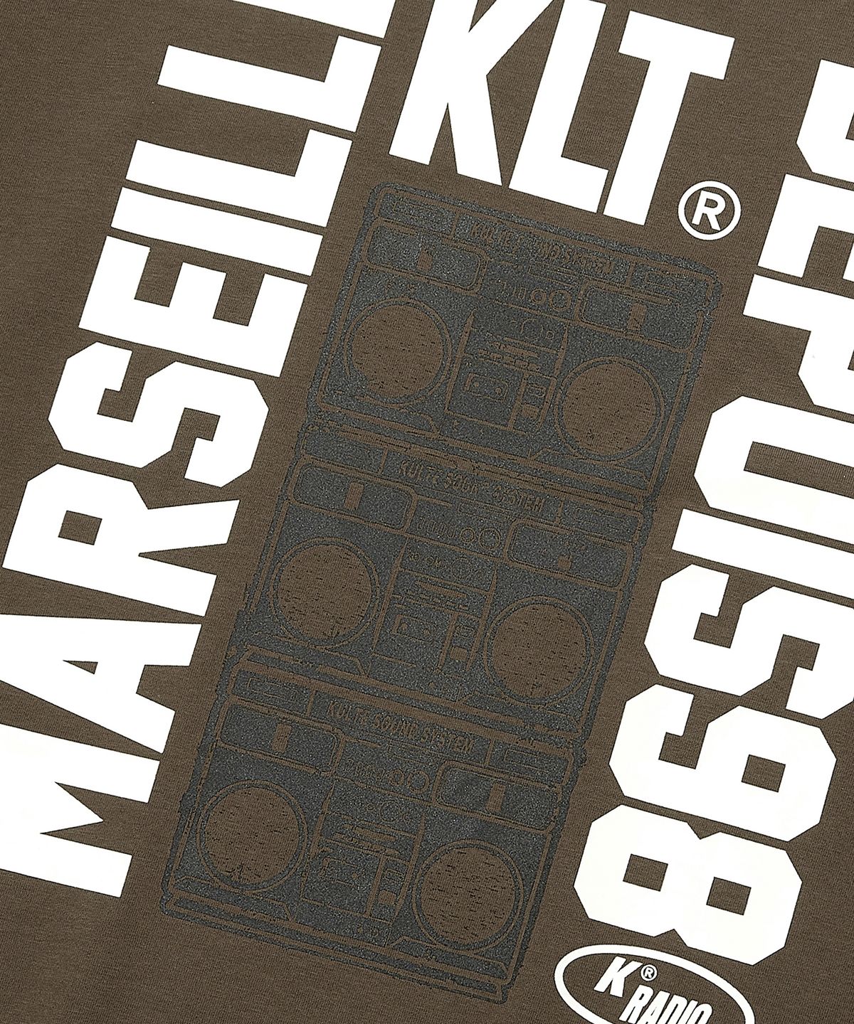 쿨트(KULTE) K-RADIO T-SHIRT BROWN