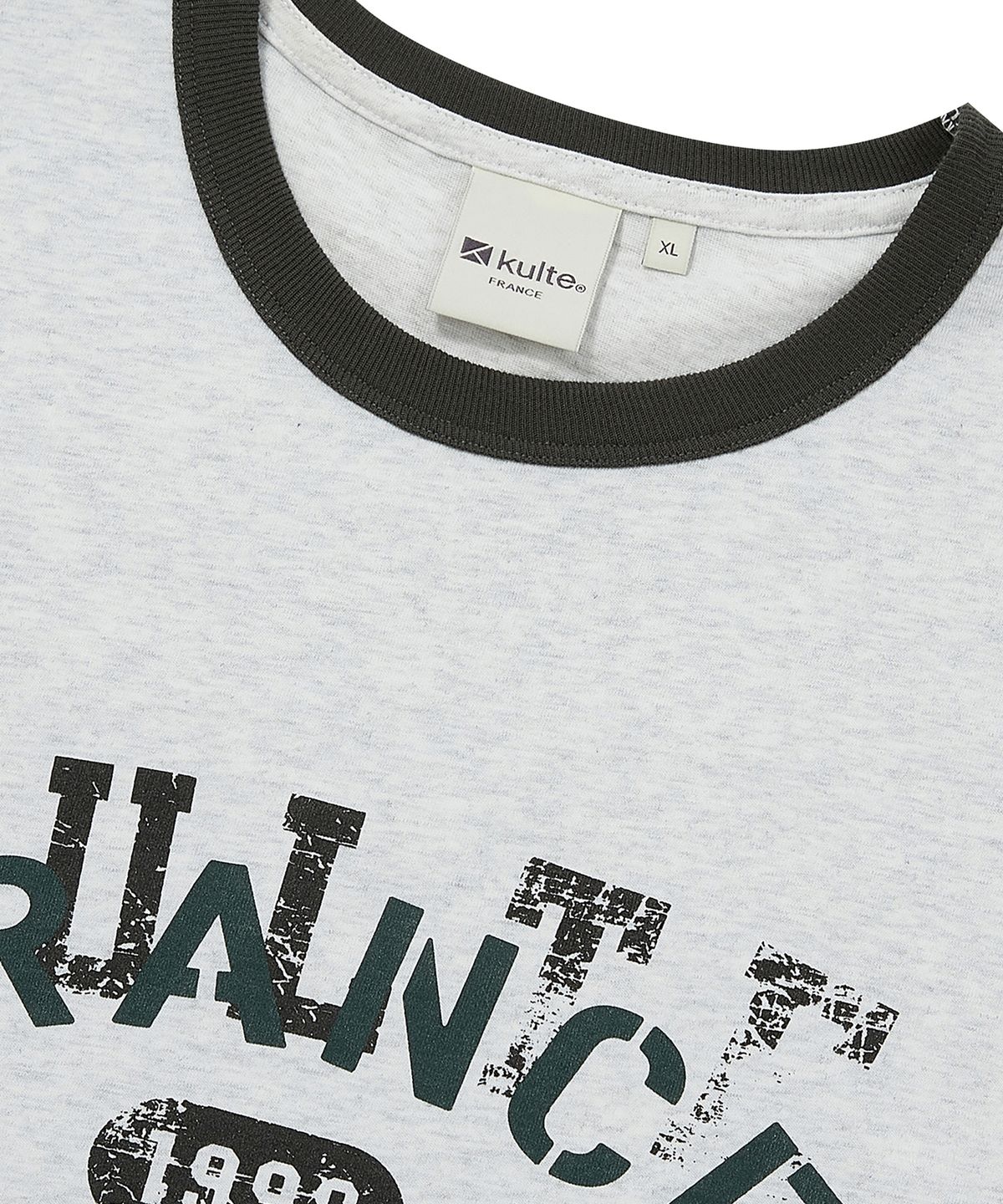 쿨트(KULTE) STAMP RINGER T-SHIRT L.MELANGE