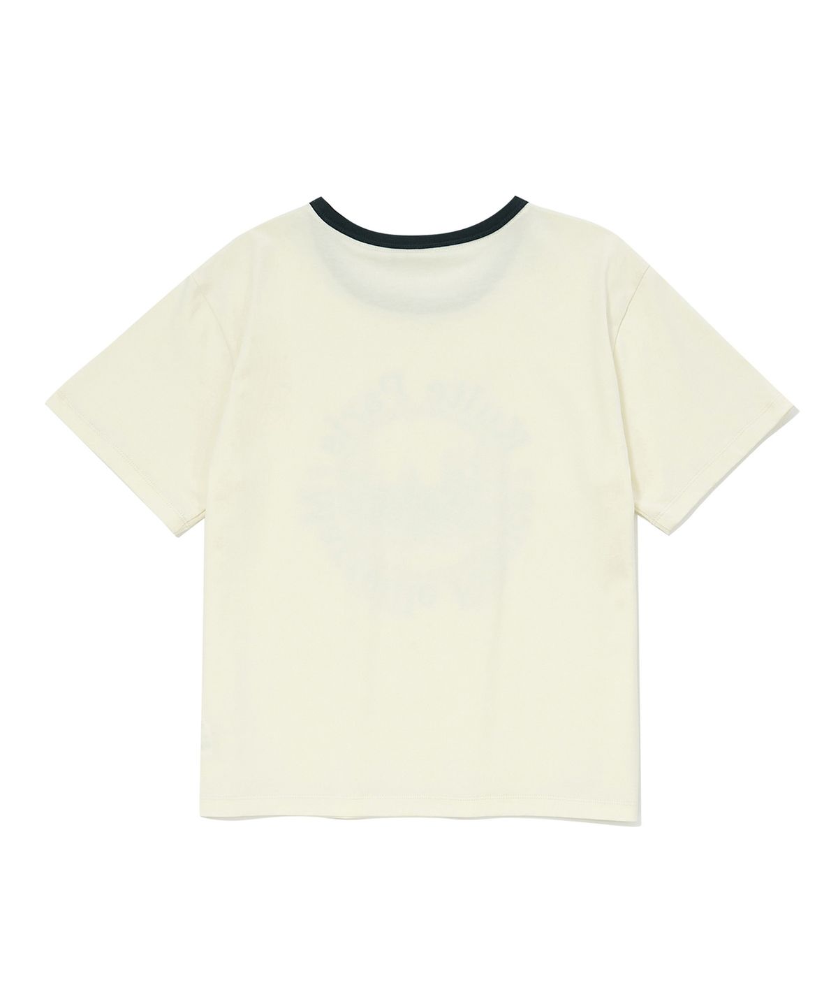 쿨트(KULTE) ROUND LANDSCAPE WOMEN RINGER T-SHIRT IVORY