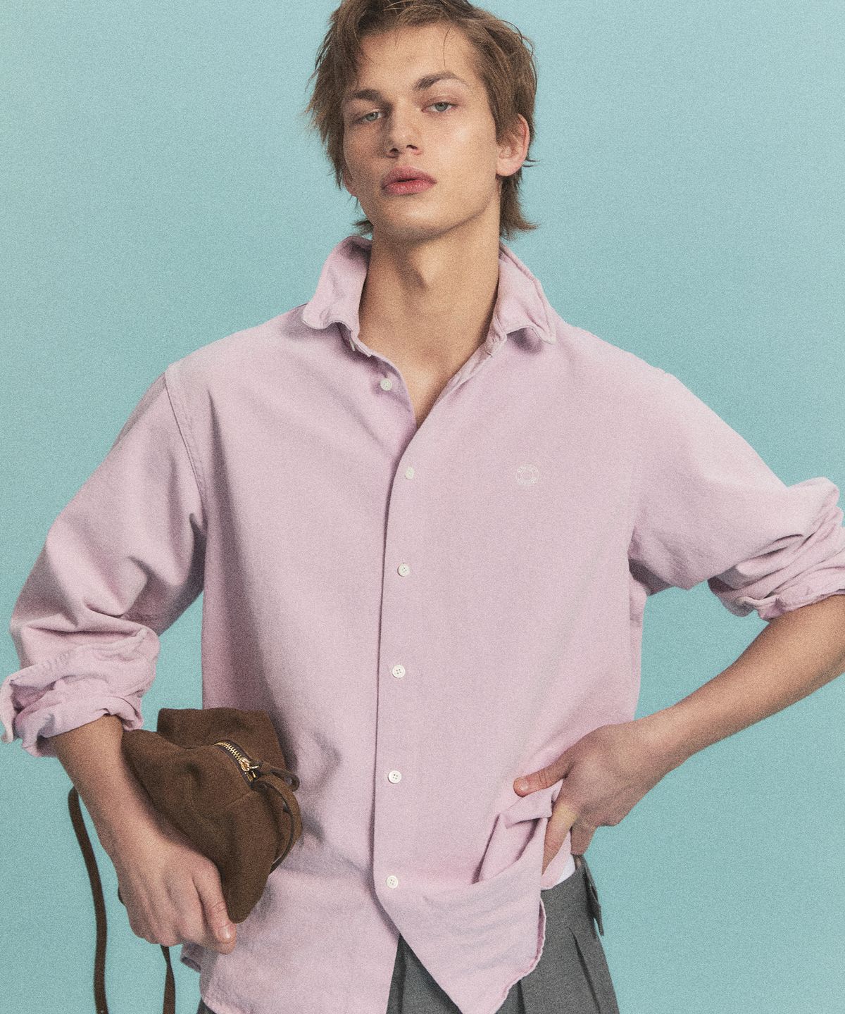 노앙(NOHANT) SUEDE PICNIC BAG BROWN