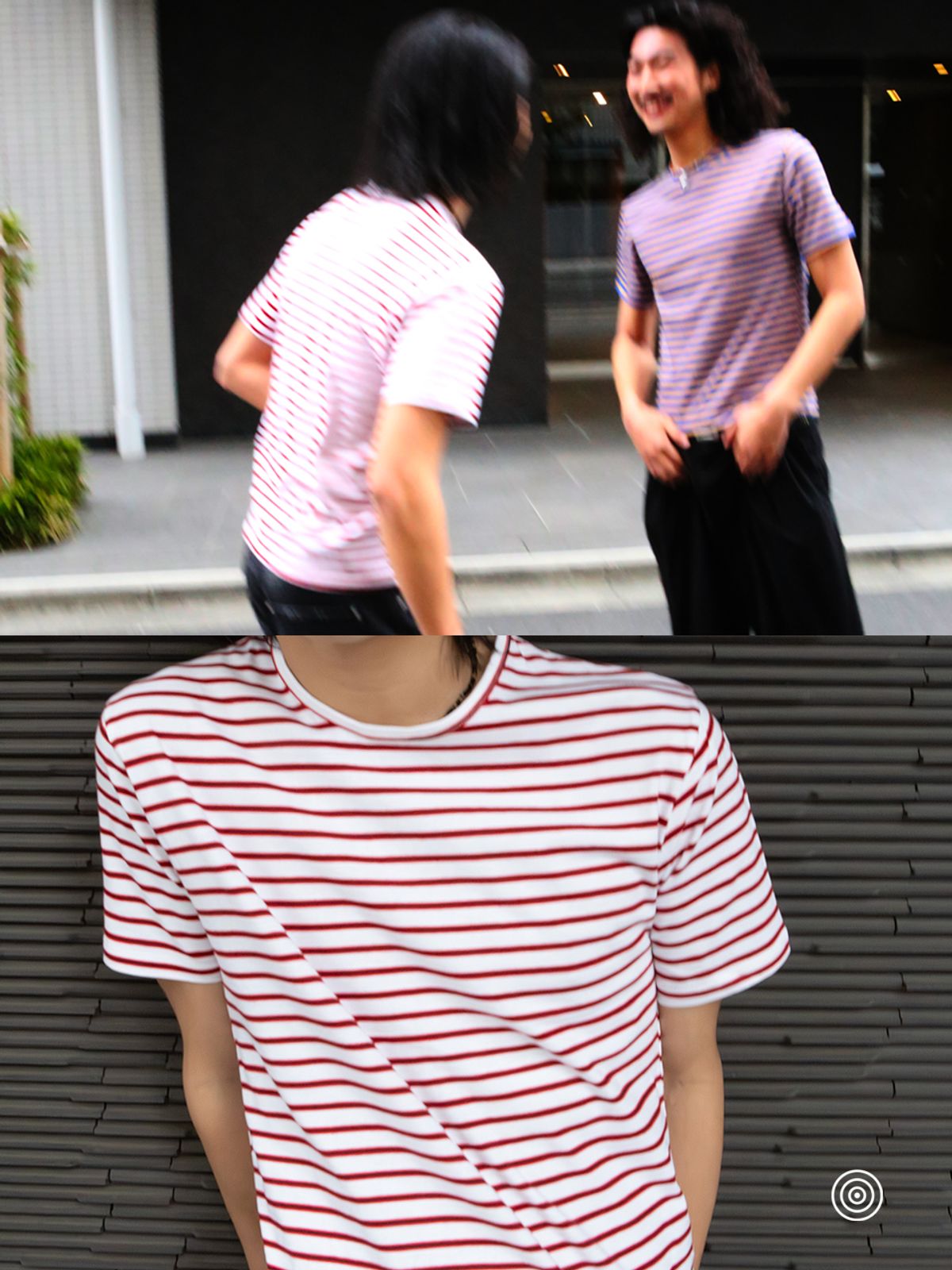 고저(GOZER) PIPI STRIPE T-SHIRT_WHITE