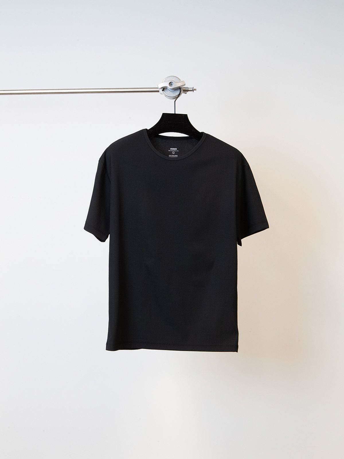 고저(GOZER) LIGHT RIB SLIM T-SHIRT_BLACK