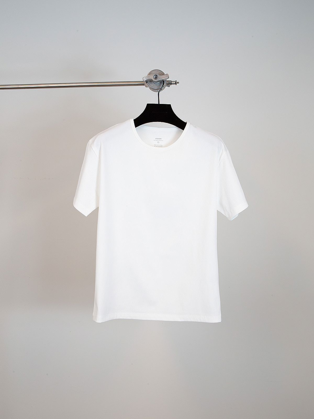 고저(GOZER) LIGHT RIB SLIM T-SHIRT_WHITE