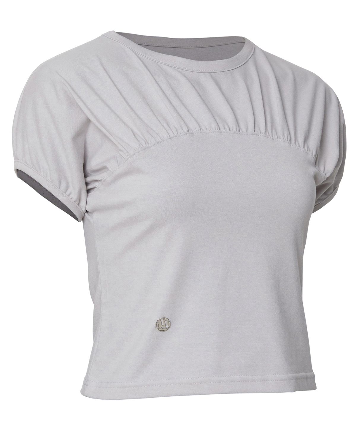 플레어업(FLAREUP) Kaya Shirred T-Shirt (FL-158_Gray)