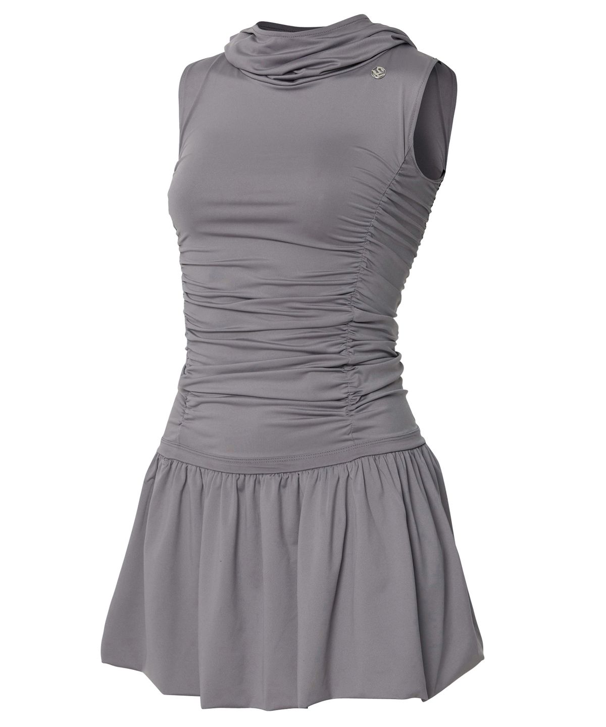 플레어업(FLAREUP) Hooded High Neck Dress (FL-155_Gray)