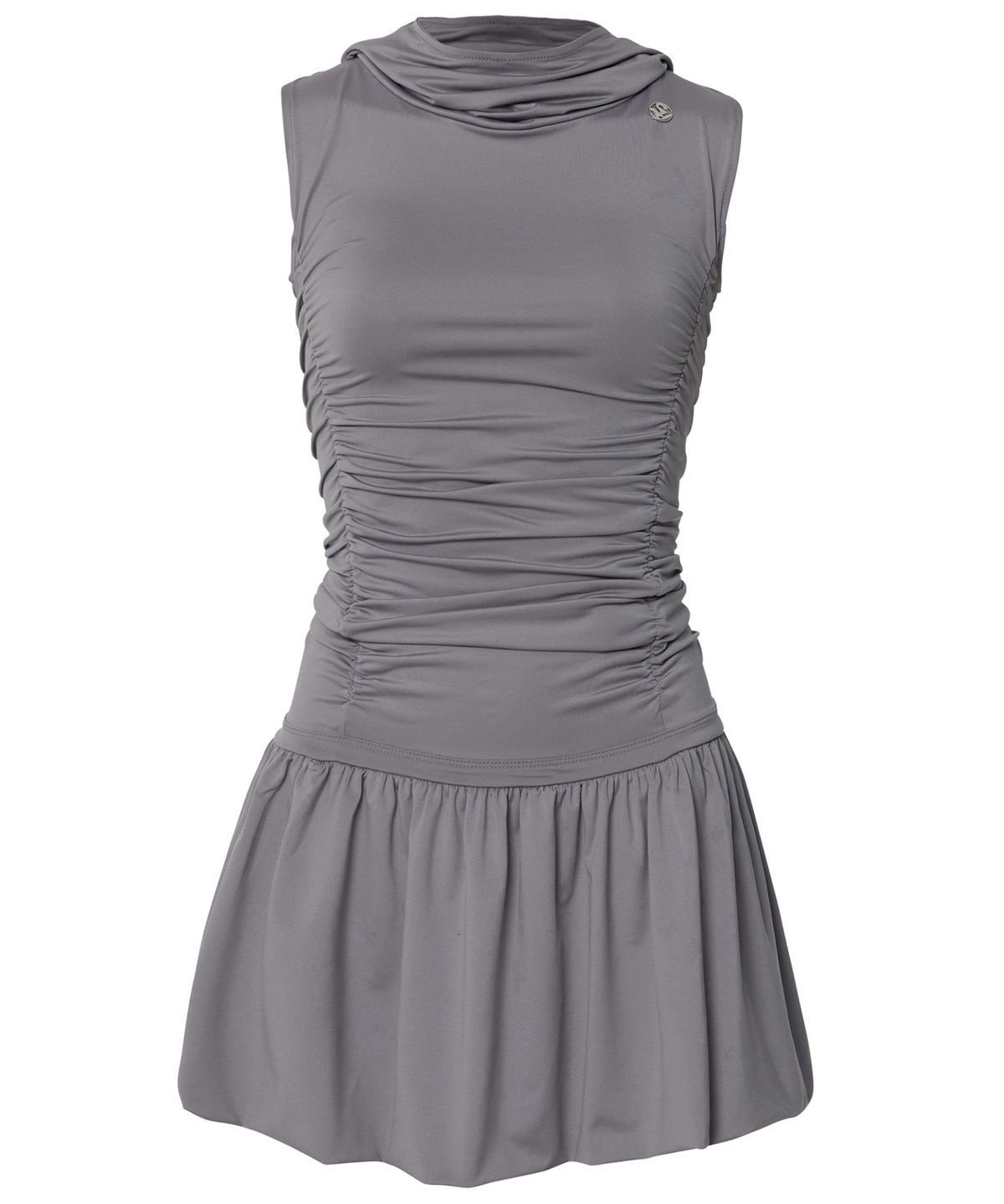 플레어업(FLAREUP) Hooded High Neck Dress (FL-155_Gray)