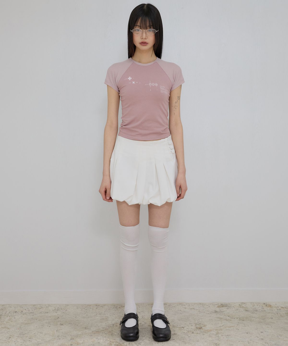 플레어업(FLAREUP) Muta Waffle Raglan T-Shirt (FL-154_Pink)