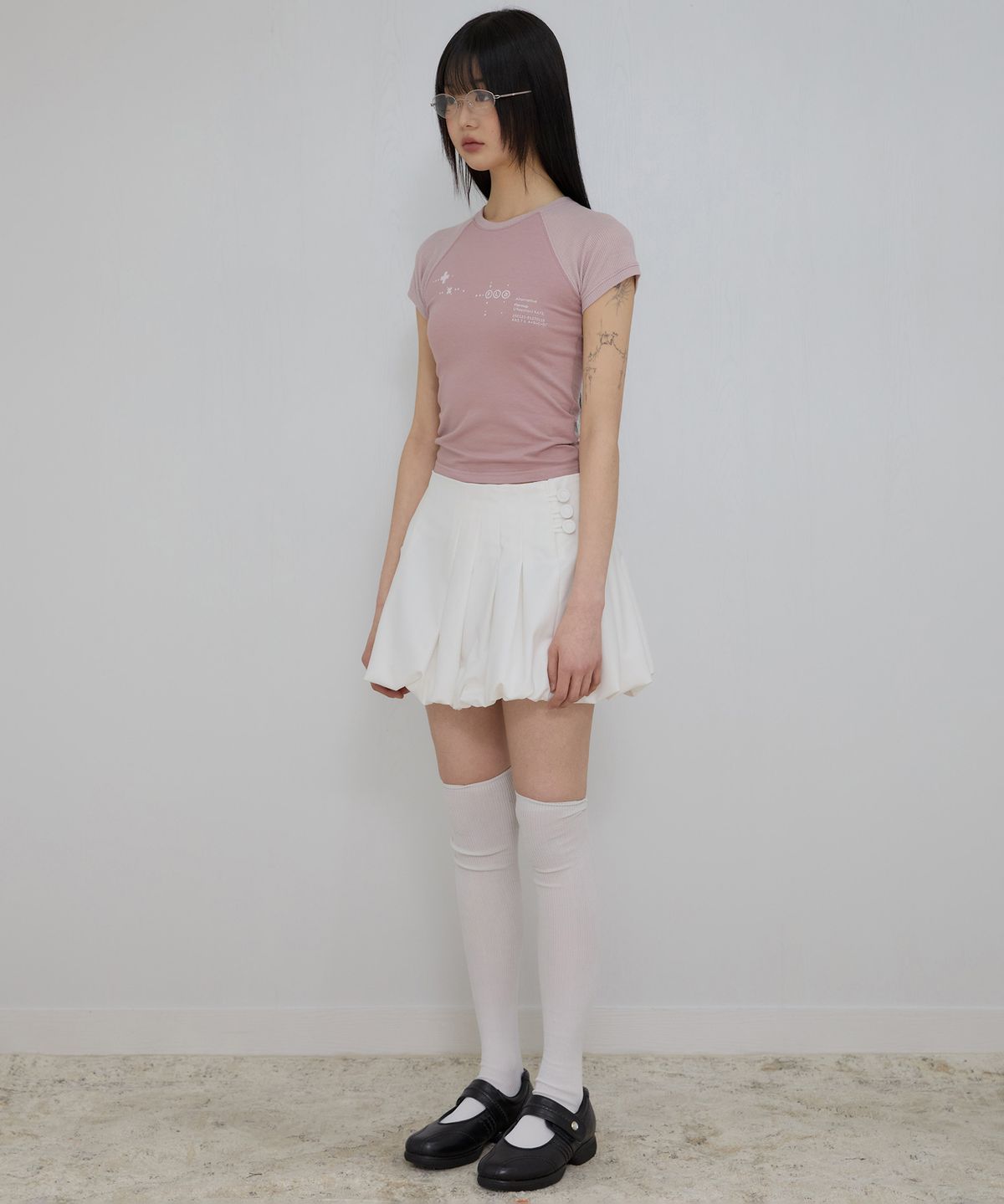 플레어업(FLAREUP) Muta Waffle Raglan T-Shirt (FL-154_Pink)