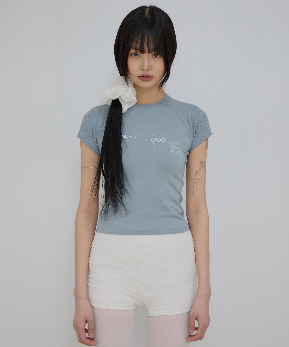 플레어업(FLAREUP) Muta Waffle Raglan T-Shirt (FL-154_Sky)
