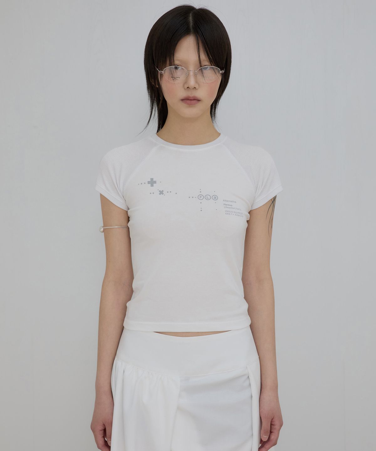 플레어업(FLAREUP) Muta Waffle Raglan T-Shirt (FL-154_White)