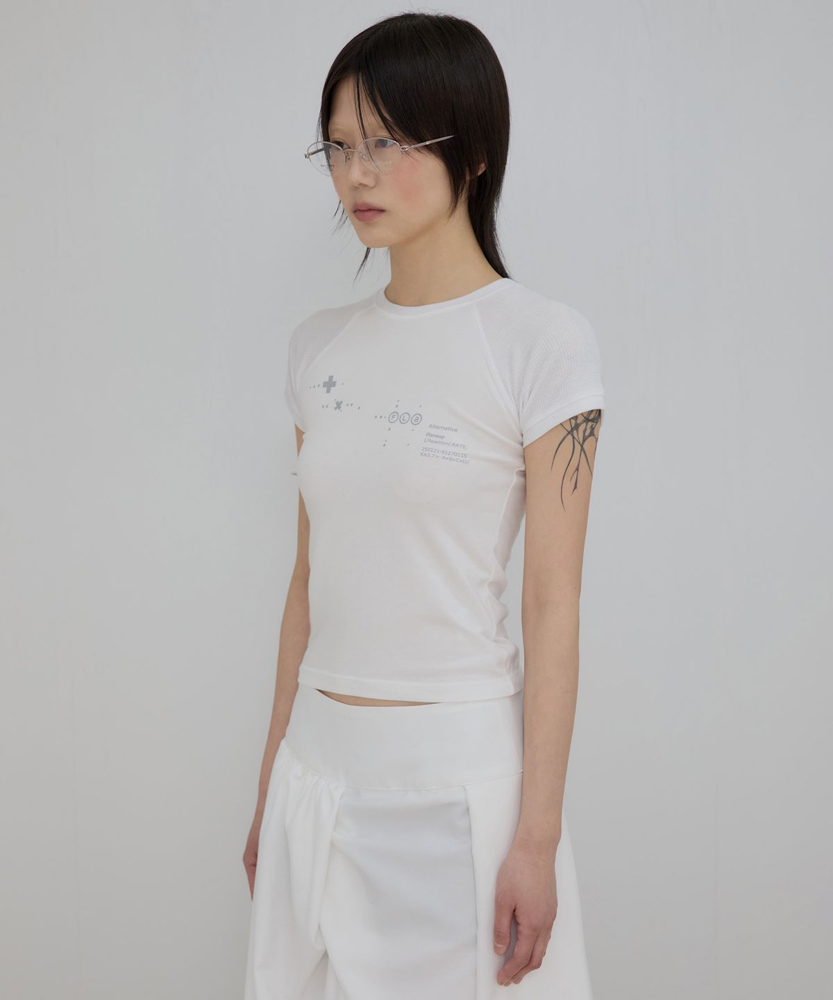 플레어업(FLAREUP) Muta Waffle Raglan T-Shirt (FL-154_White)