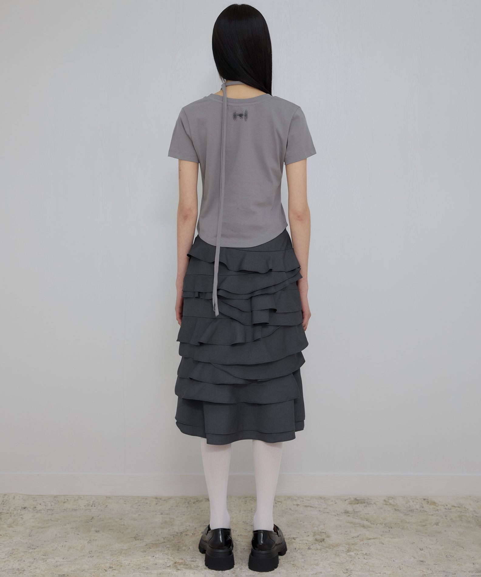 【韓国FLARE UP フレアアップ】Vanish Tie Scarf T-Shirt MUSINSA公式 | FLAREUP Vanish Tie Scarf T-Shirt (FL-114_Gray)