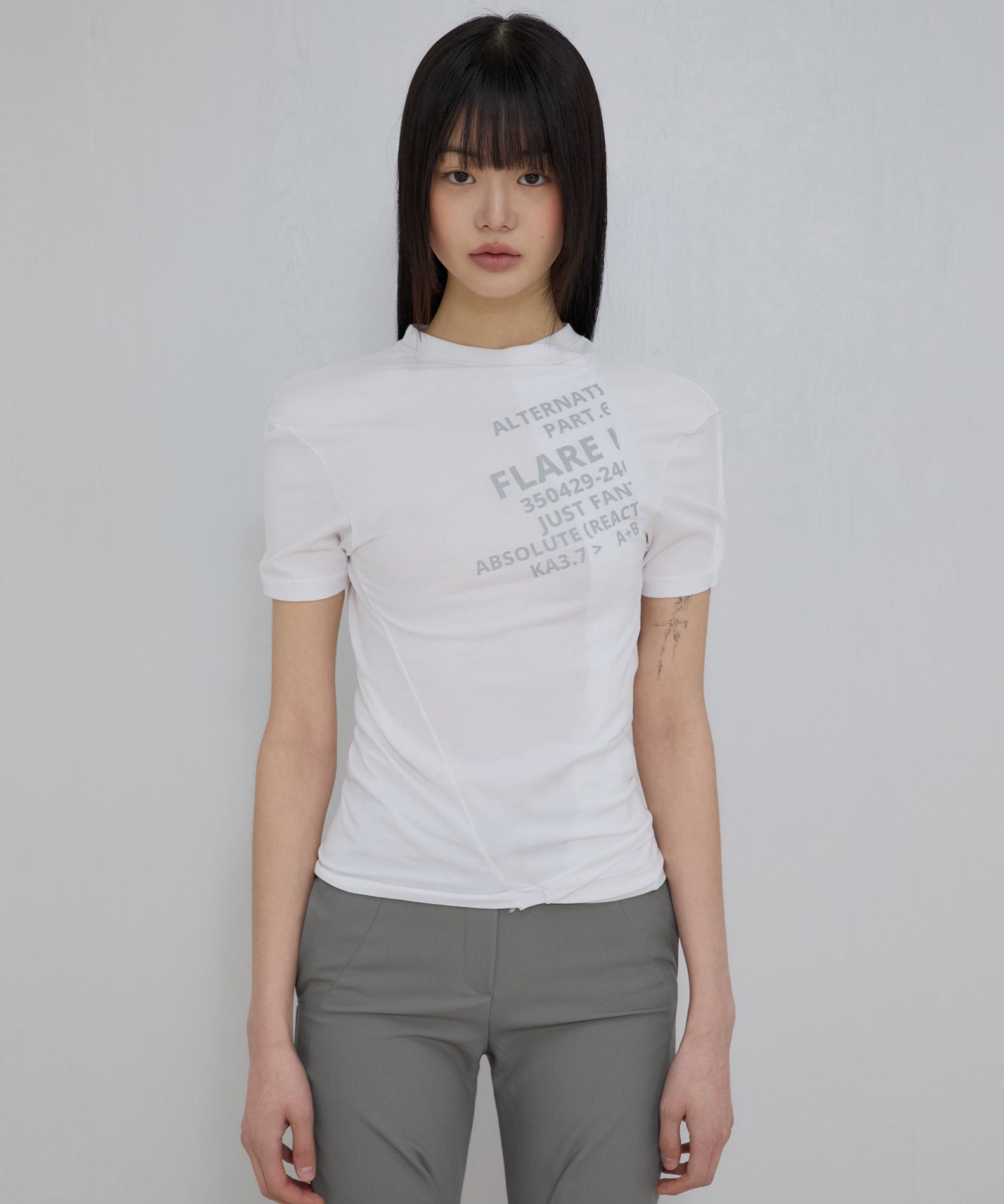 [FLARE UP]★25SS★韓国人気★Asymmetrical Layered T-Shirt MUSINSA | FLAREUP Asymmetrical Layered T-Shirt (FL-153_Black)