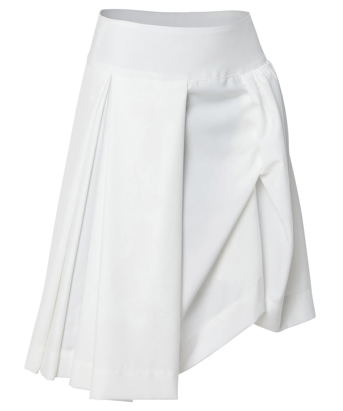 플레어업(FLAREUP) Asymmetrical Draped Midi Skirt (FL-248_White)