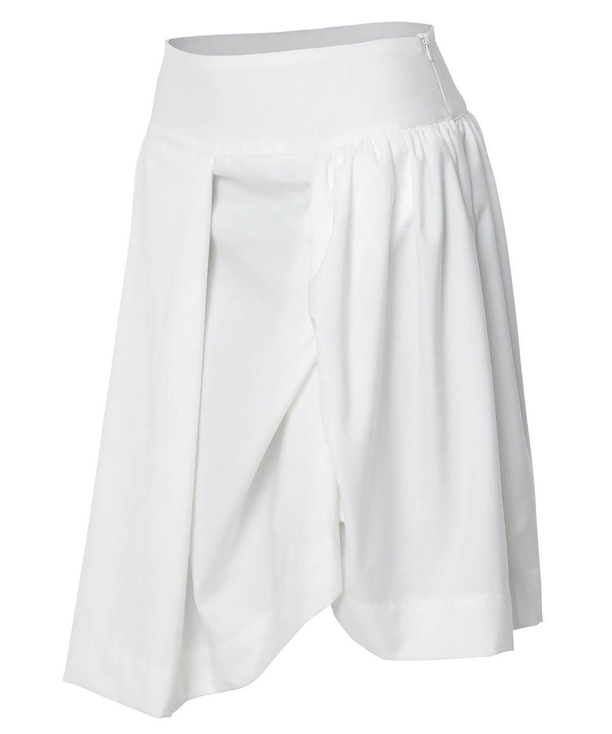 플레어업(FLAREUP) Asymmetrical Draped Midi Skirt (FL-248_White)