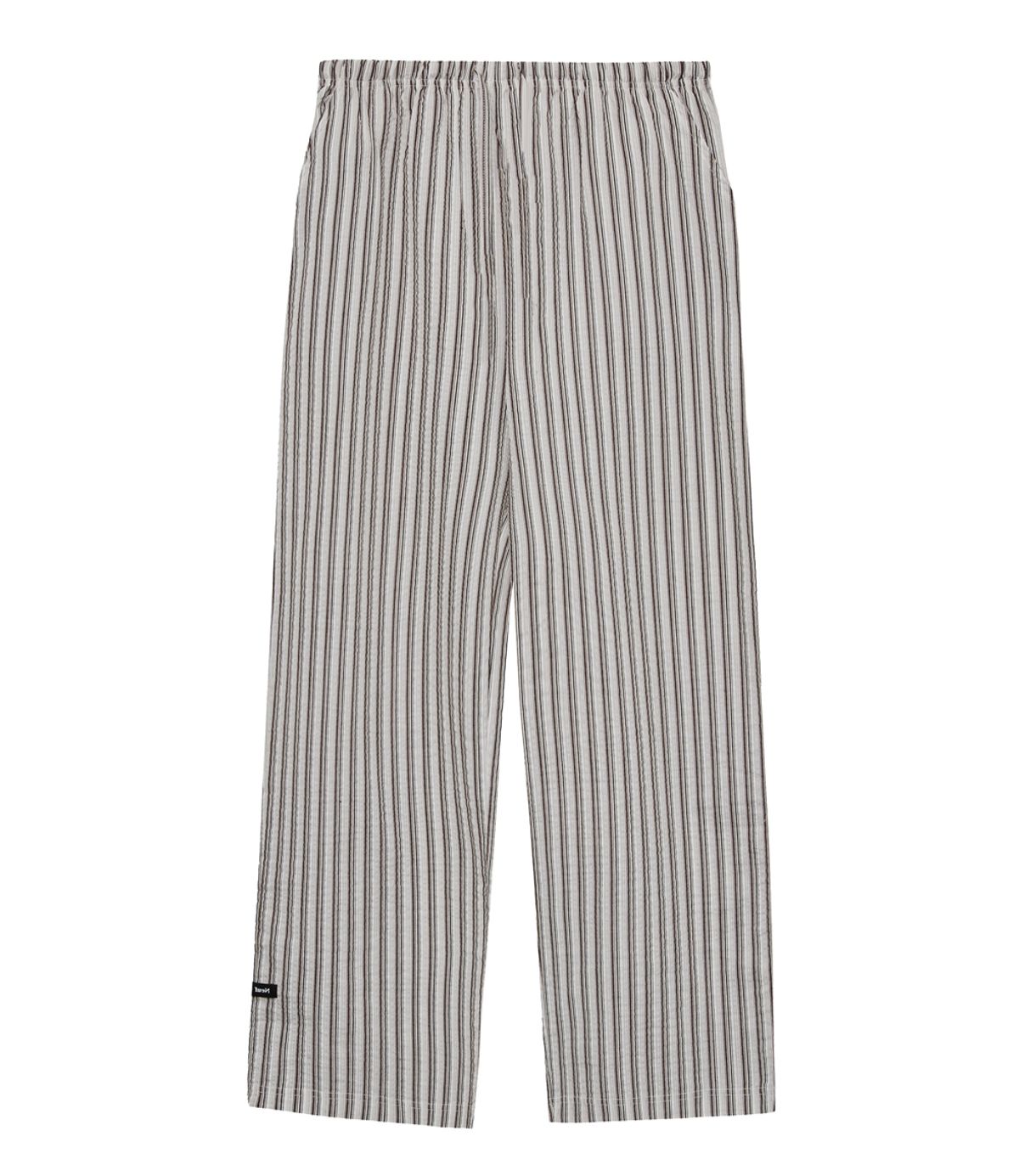 누프에블루(NEUFETBLEU) NEB cotton stripe pants (brown)
