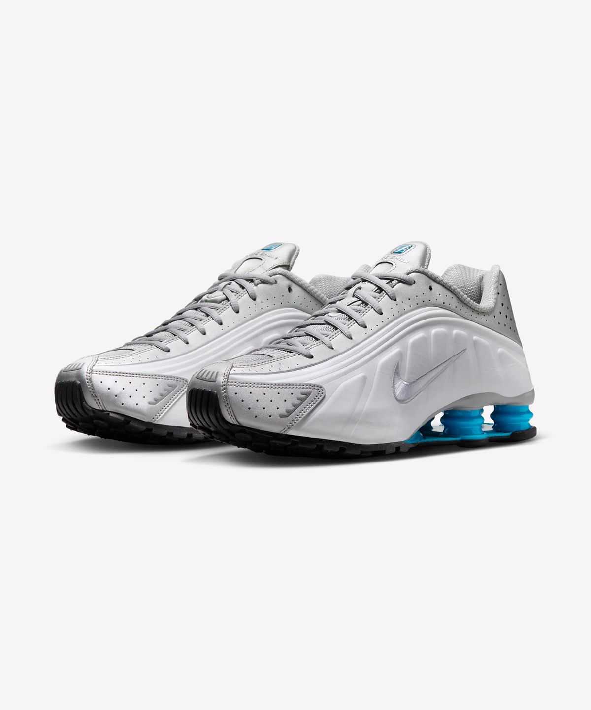 나이키(NIKE) 샥스 R4 M - 메탈릭 실버:화이트:블루 라군 / HQ1988-005