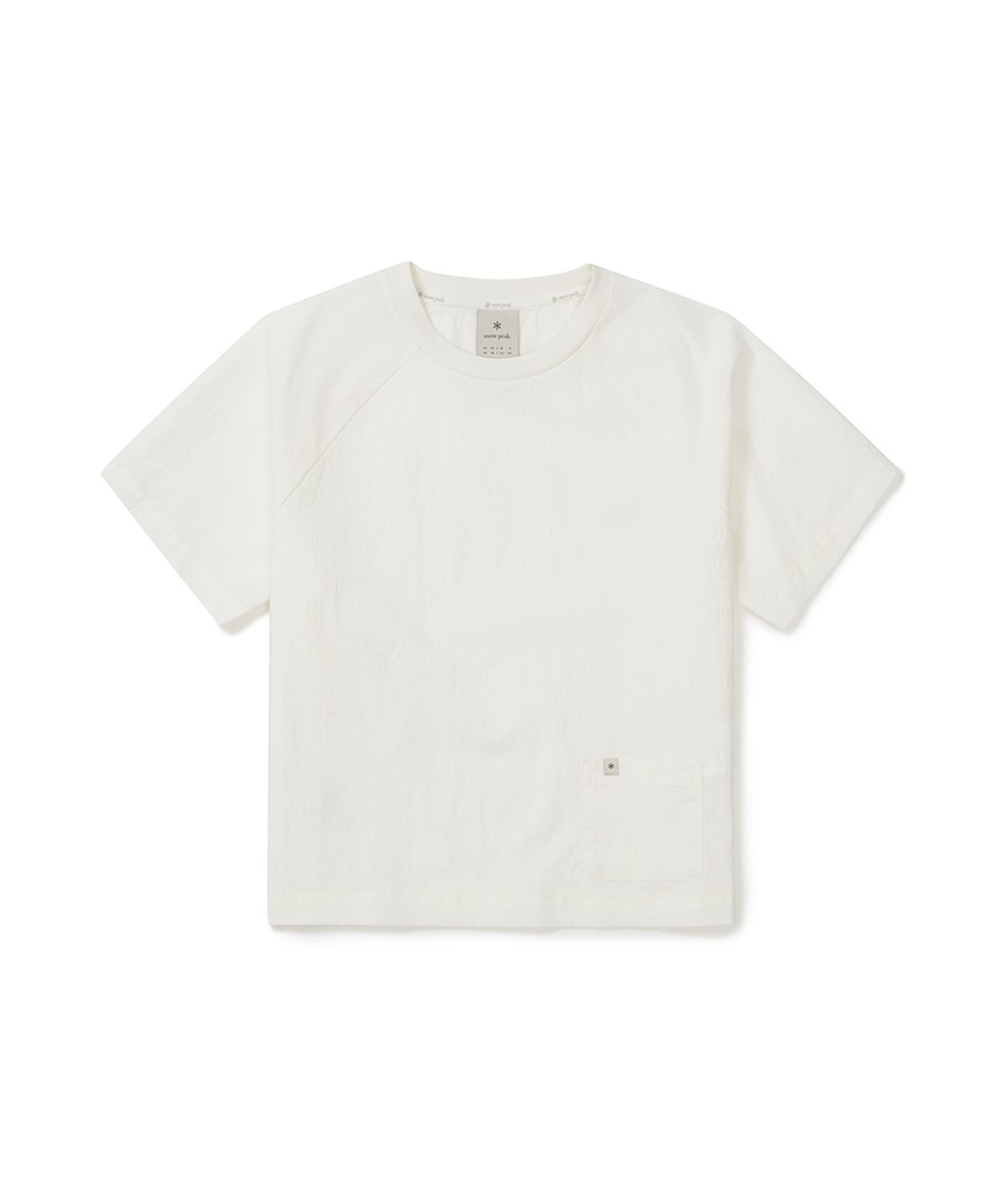 스노우피크 어패럴(SNOWPEAK APPAREL) 루트 여성 포켓 반팔 티셔츠 (S25MWRTS61) Off White