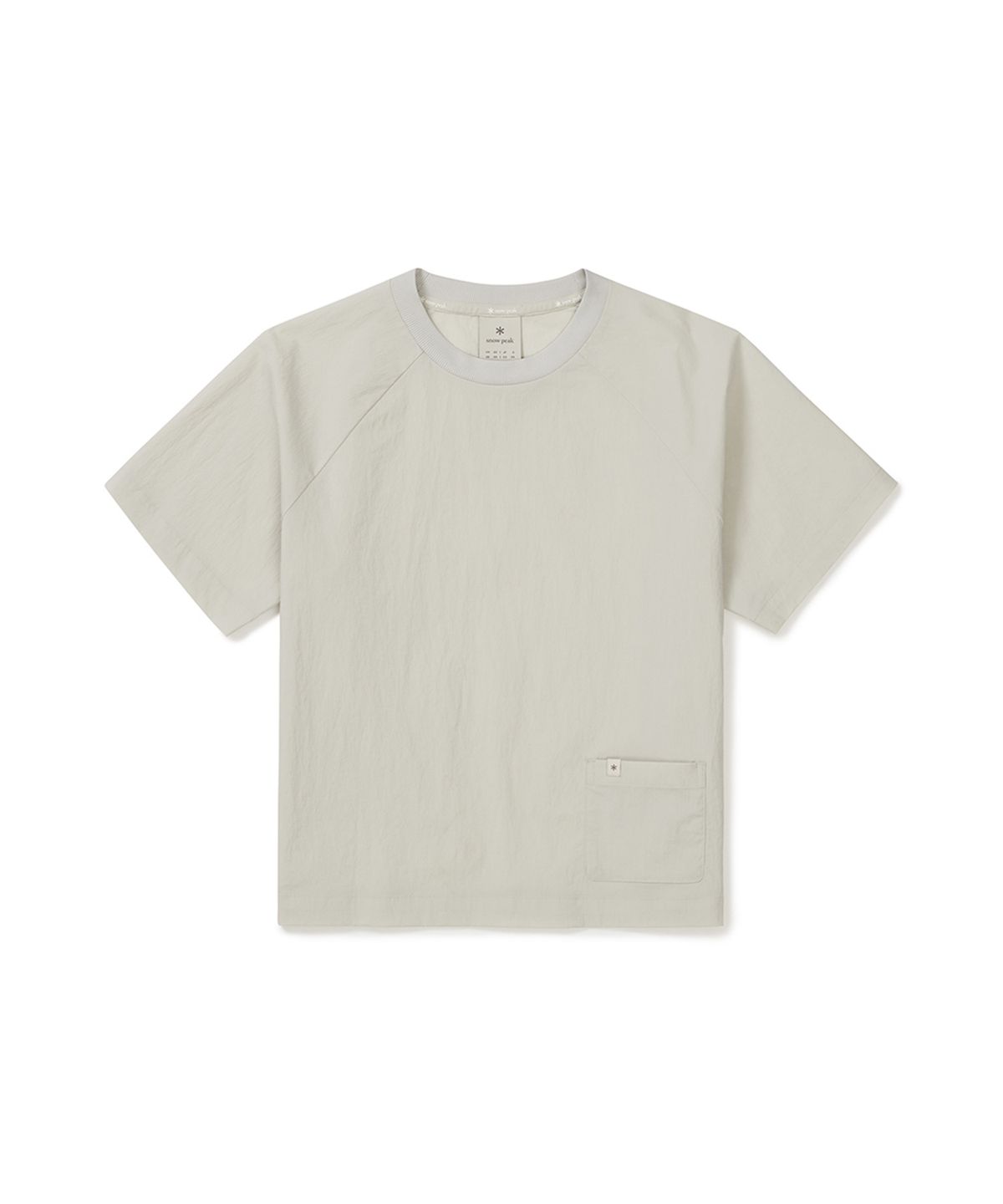 스노우피크 어패럴(SNOWPEAK APPAREL) 루트 여성 포켓 반팔 티셔츠 (S25MWRTS61) Light Beige