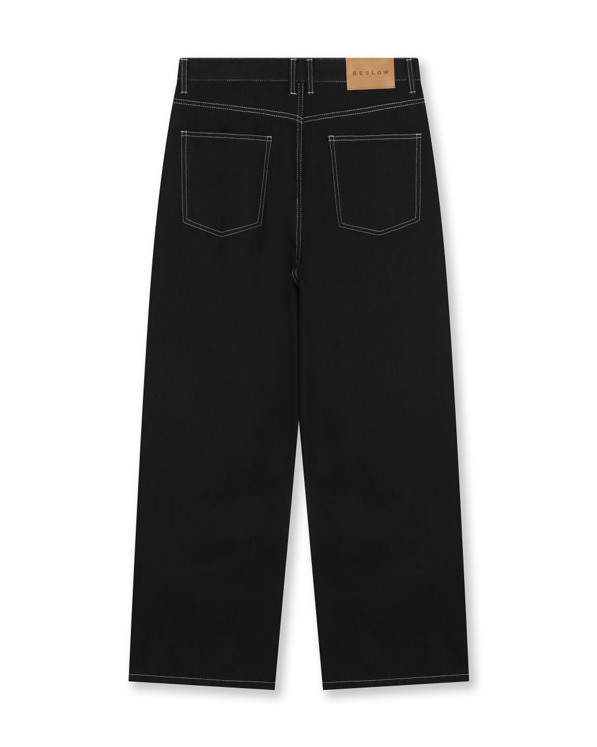 비슬로우(BESLOW) WIDE FIT TWO TUCK LINEN DENIM PANTS BLACK