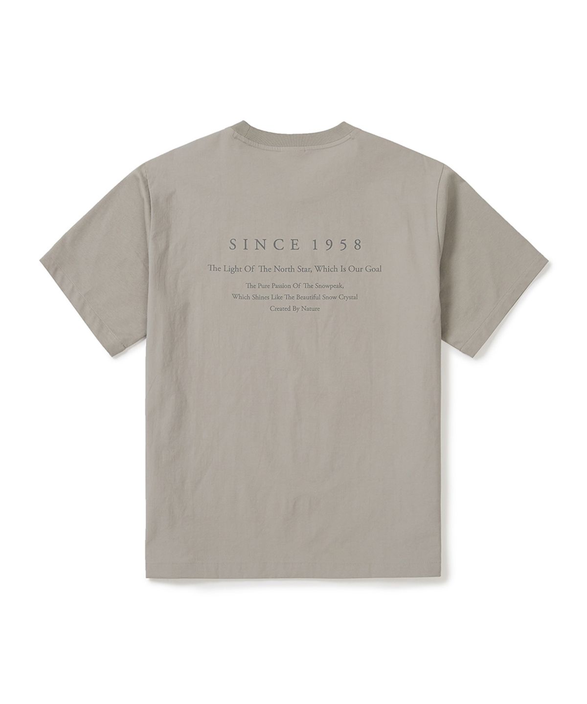 스노우피크 어패럴(SNOWPEAK APPAREL) 워크 하이브리드 반팔 티셔츠 (S25MMFTS56) Fog Gray