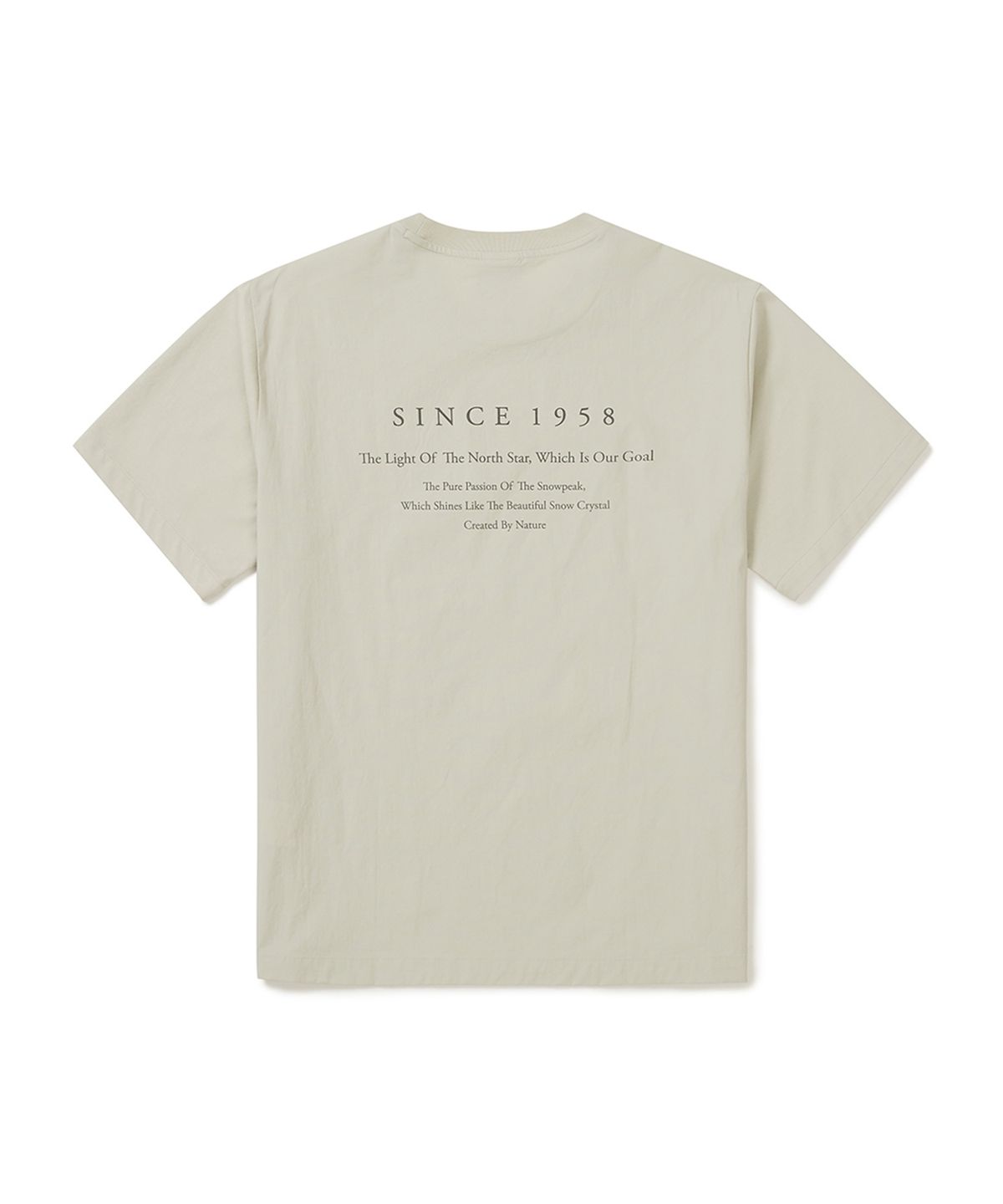 스노우피크 어패럴(SNOWPEAK APPAREL) 워크 하이브리드 반팔 티셔츠 (S25MMFTS56) Light Beige