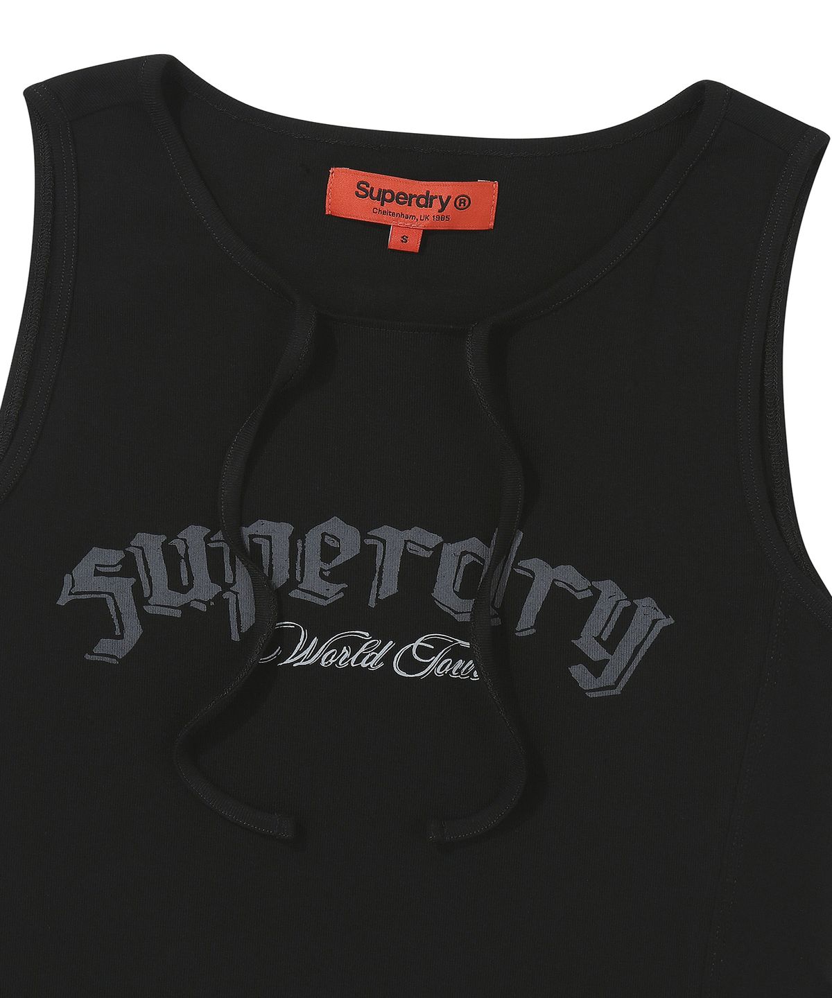 슈퍼드라이(SUPERDRY) W 슬림 라인 볼륨 원피스 블랙