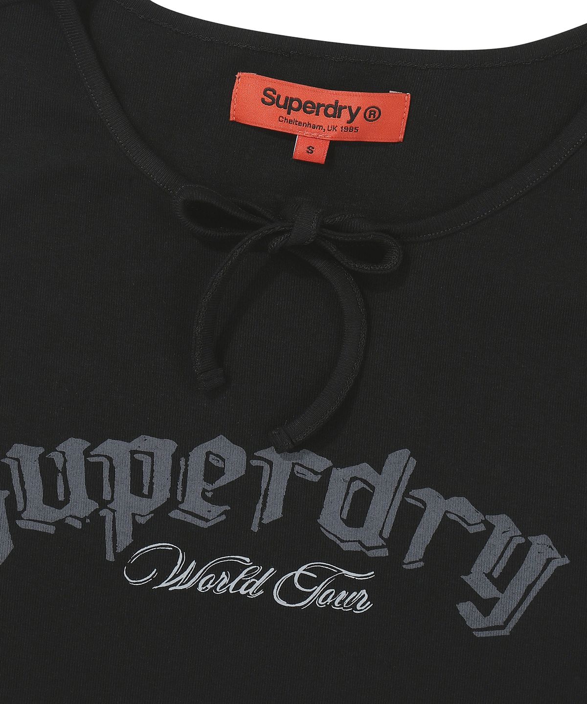 슈퍼드라이(SUPERDRY) W 슬림 라인 볼륨 원피스 블랙