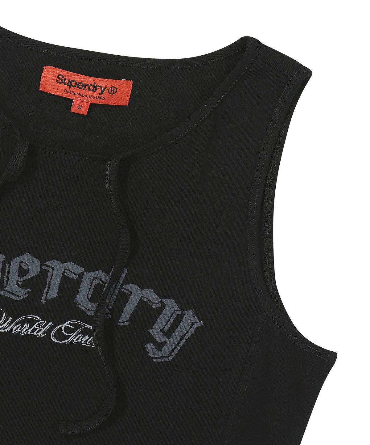 슈퍼드라이(SUPERDRY) W 슬림 라인 볼륨 원피스 블랙