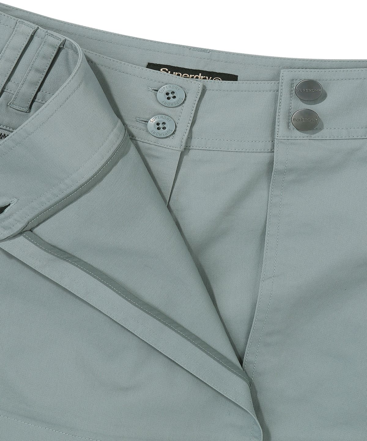 슈퍼드라이(SUPERDRY) W 포켓 스커트 쇼츠 그레이 블루