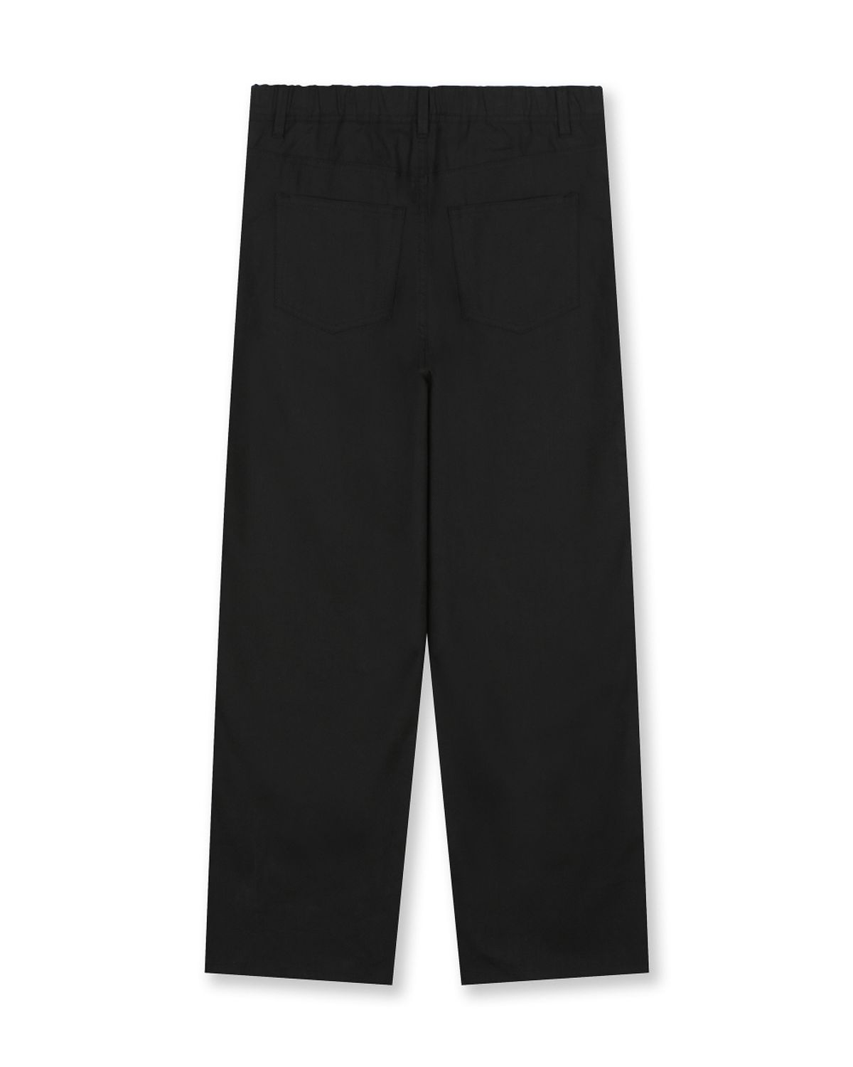 비슬로우(BESLOW) LINEN BLENDED EASY PANTS BLACK