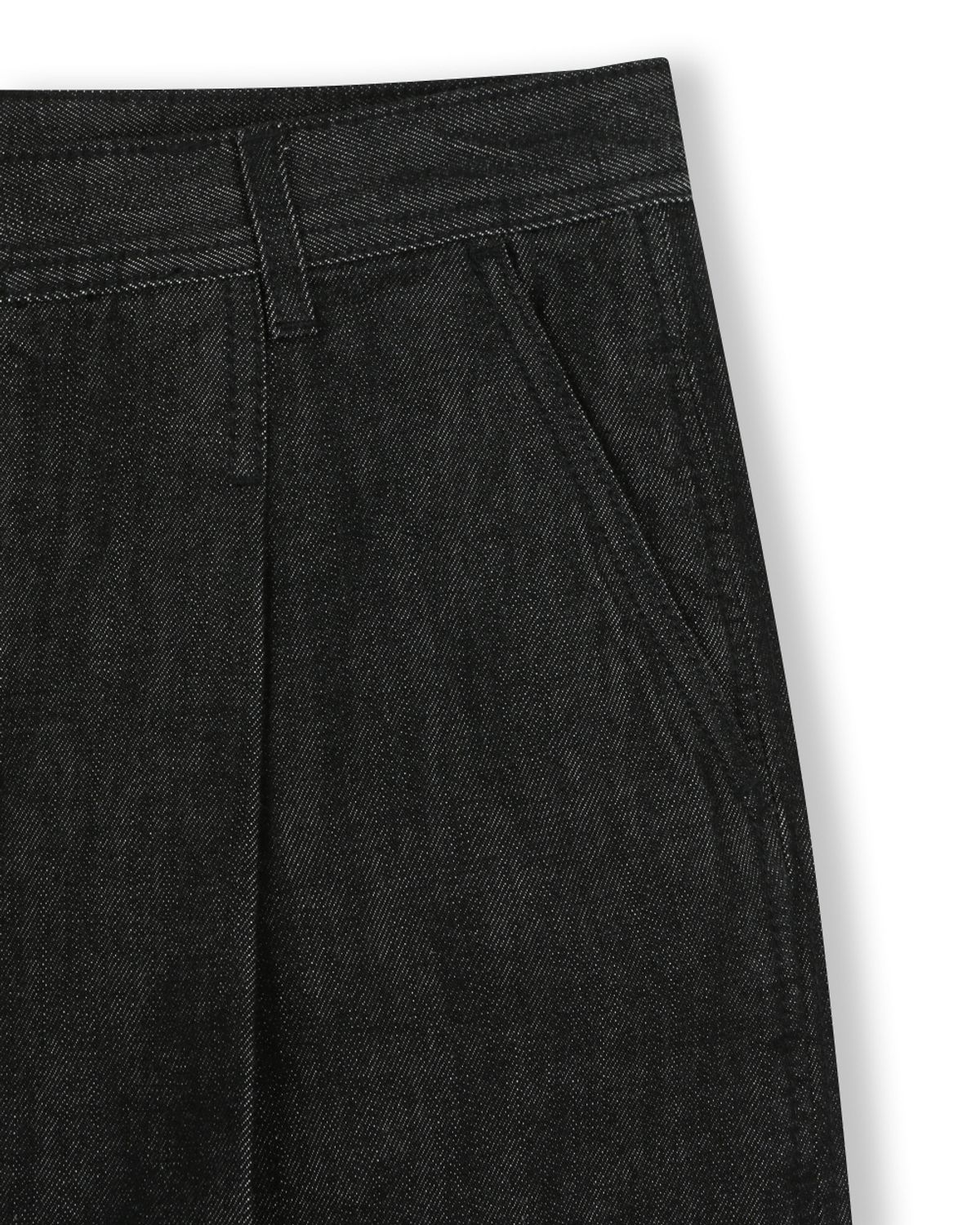 비슬로우(BESLOW) WIDE FIT SELVAGE DENIM SHORTS BLACK