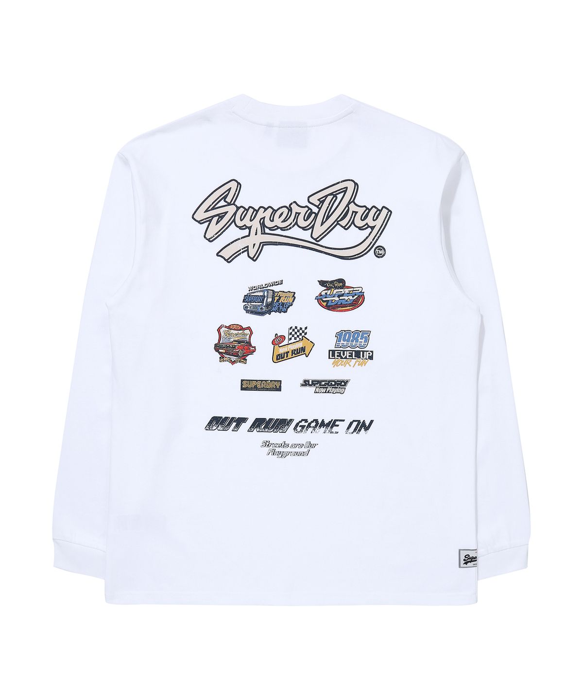 슈퍼드라이(SUPERDRY) 레이서 롱슬리브 화이트