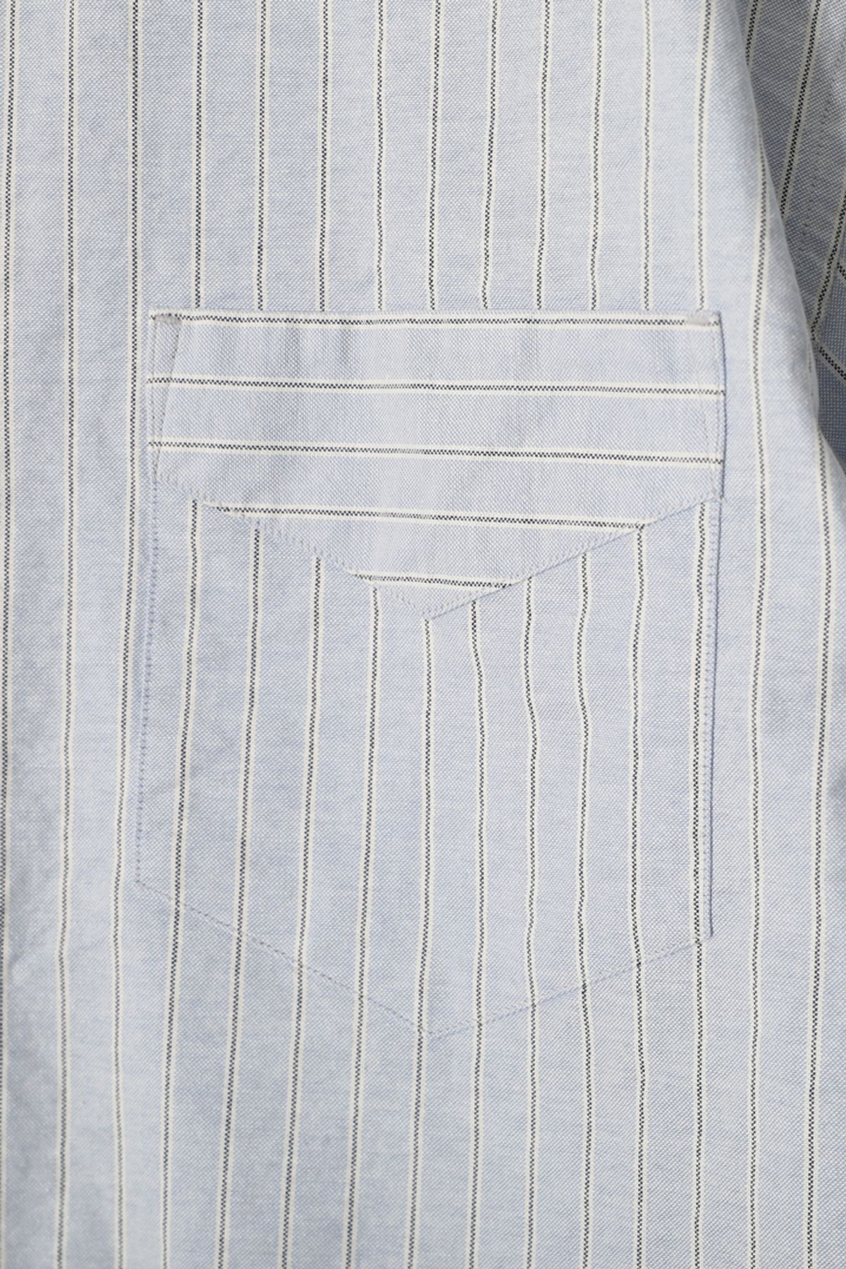 홀리선(HORLISUN) Poole Oxford Stripe Shirt Blue
