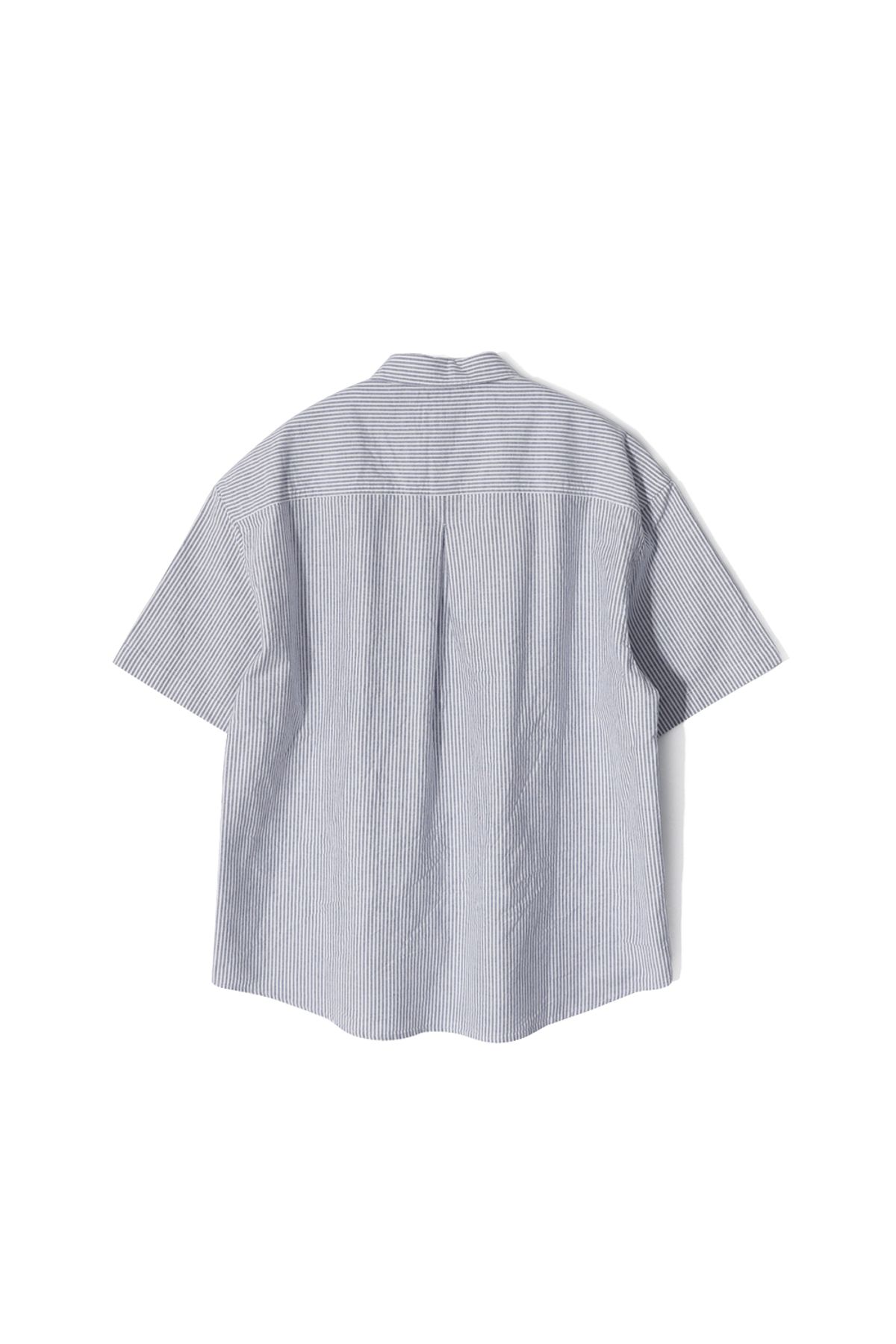 홀리선(HORLISUN) Poole Oxford Stripe Shirt Navy