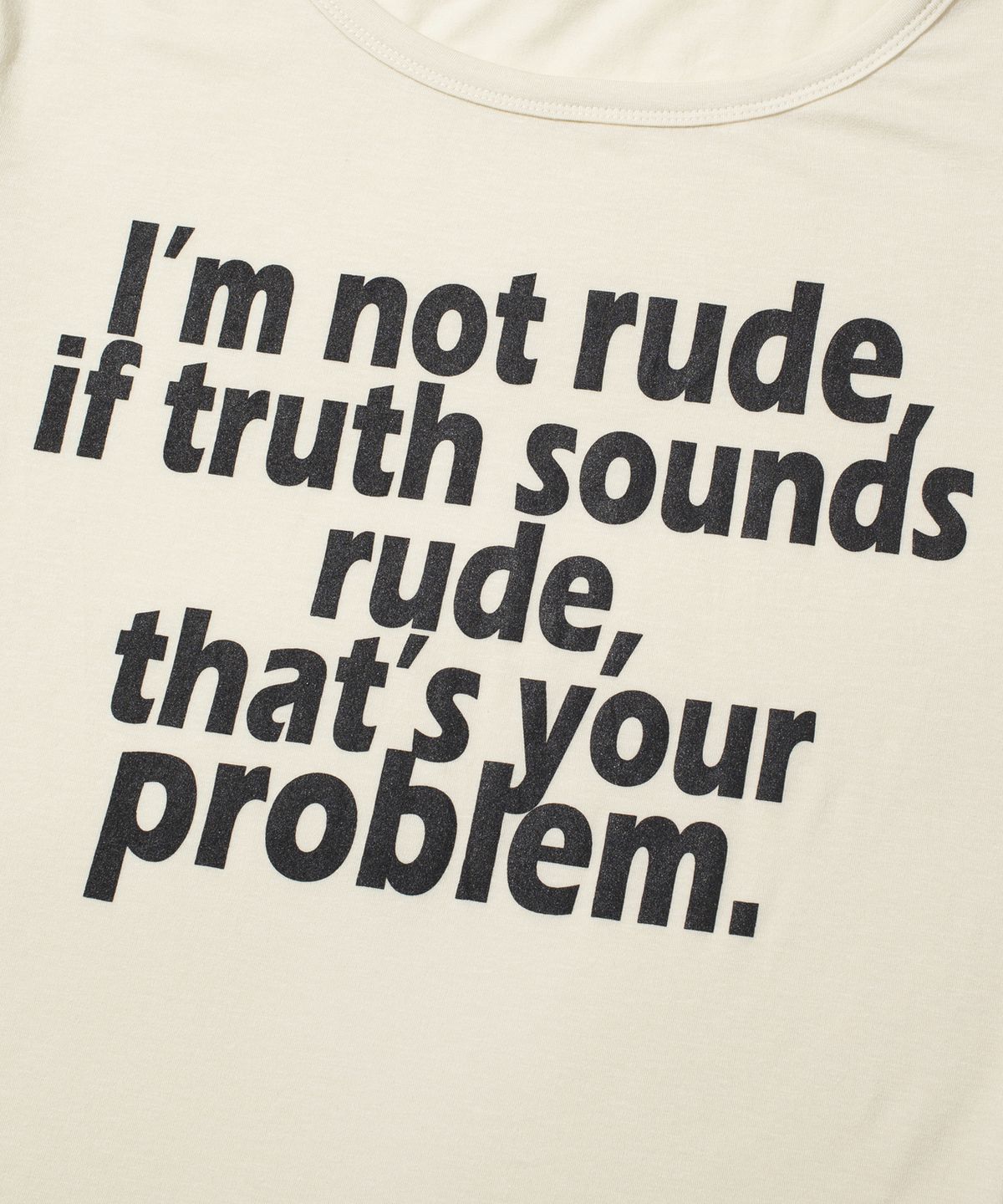 크루치(KRUCHI) RUDE Half Sleeve T-shirt (CREAM) WOMENS