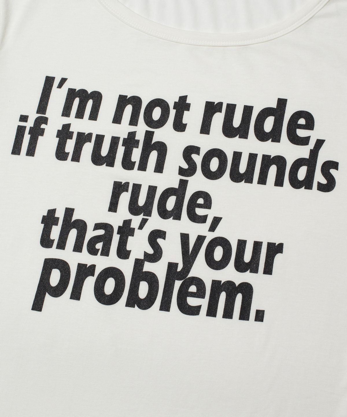 크루치(KRUCHI) RUDE Half Sleeve T-shirt (WHITE) WOMENS