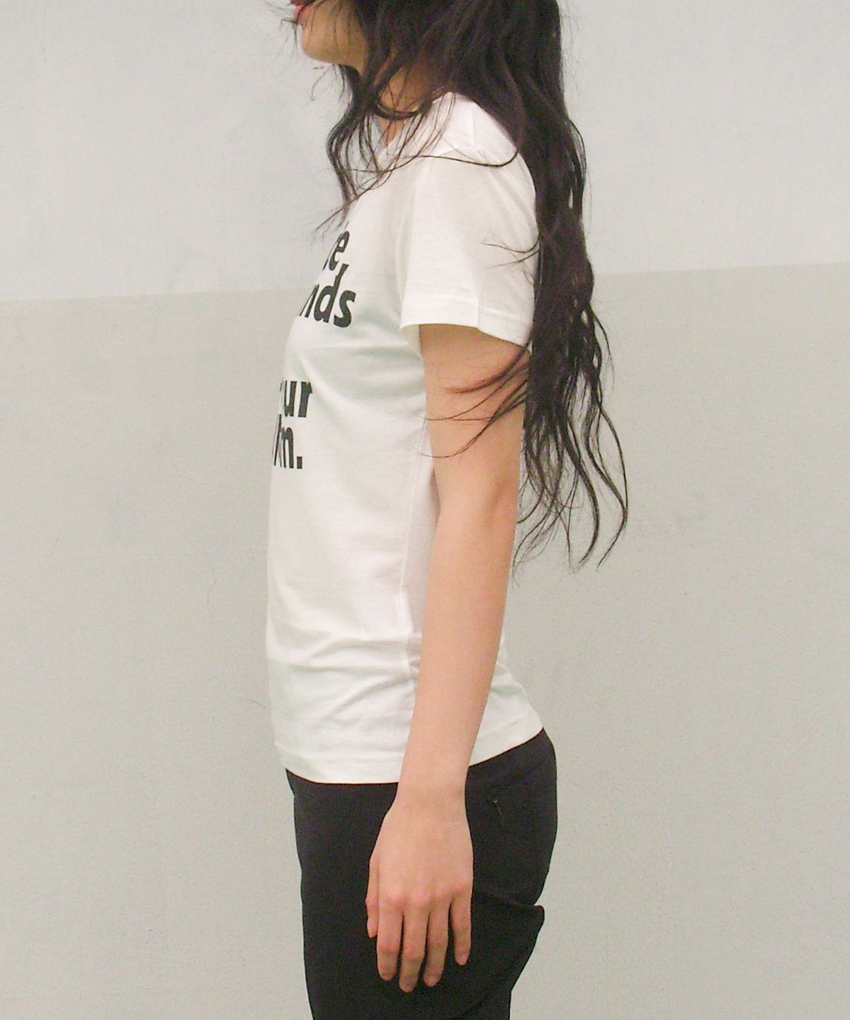 크루치(KRUCHI) RUDE Half Sleeve T-shirt (WHITE) WOMENS